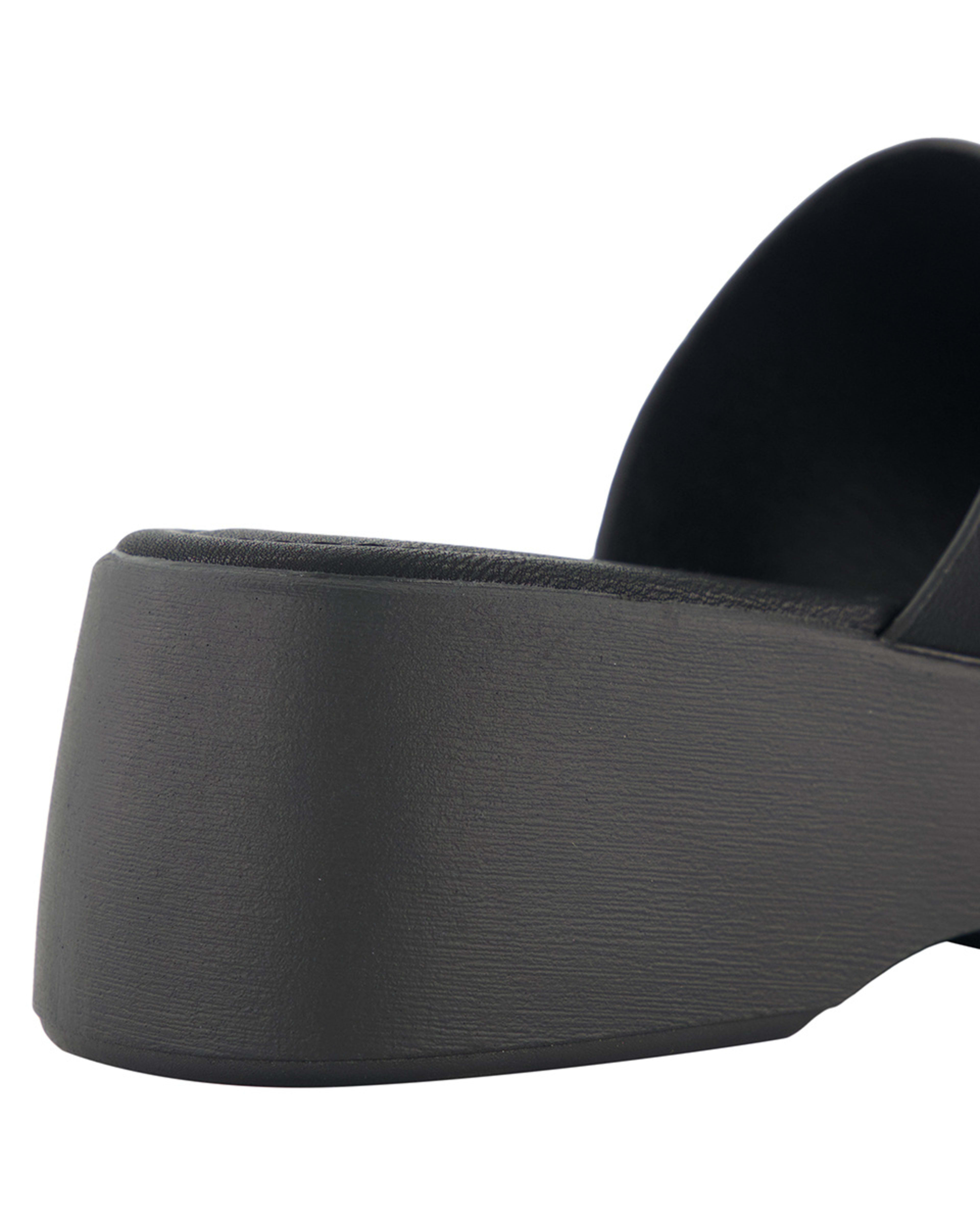 5 Casual Mule Platform Heels Black, 5 of 5