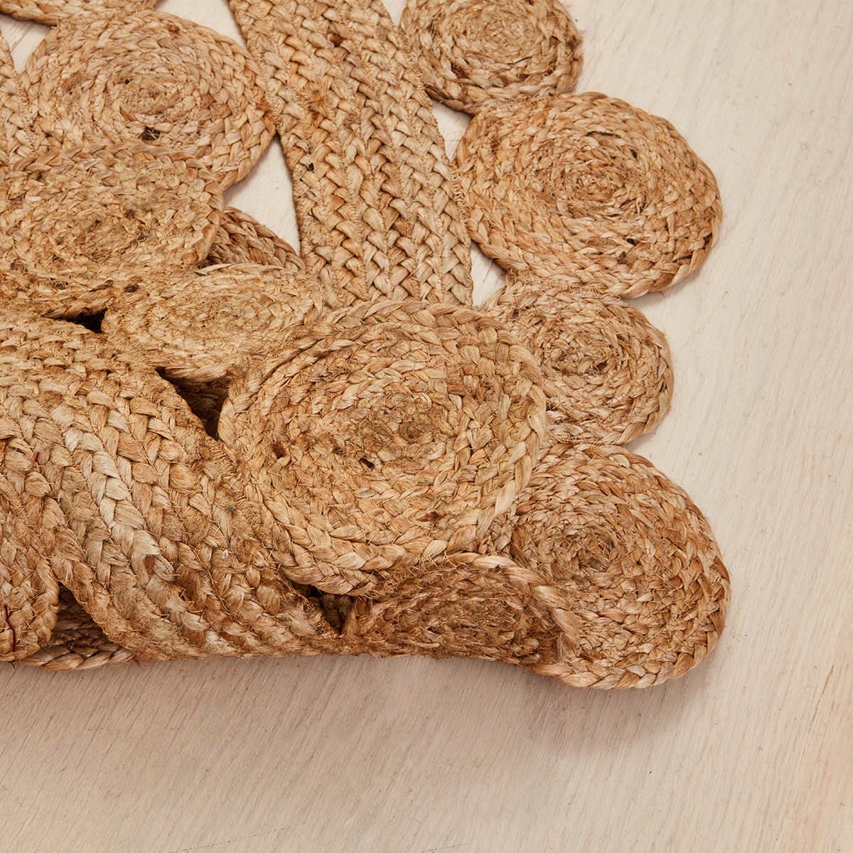 Round Cut Out Jute Rug 133cm Kmart