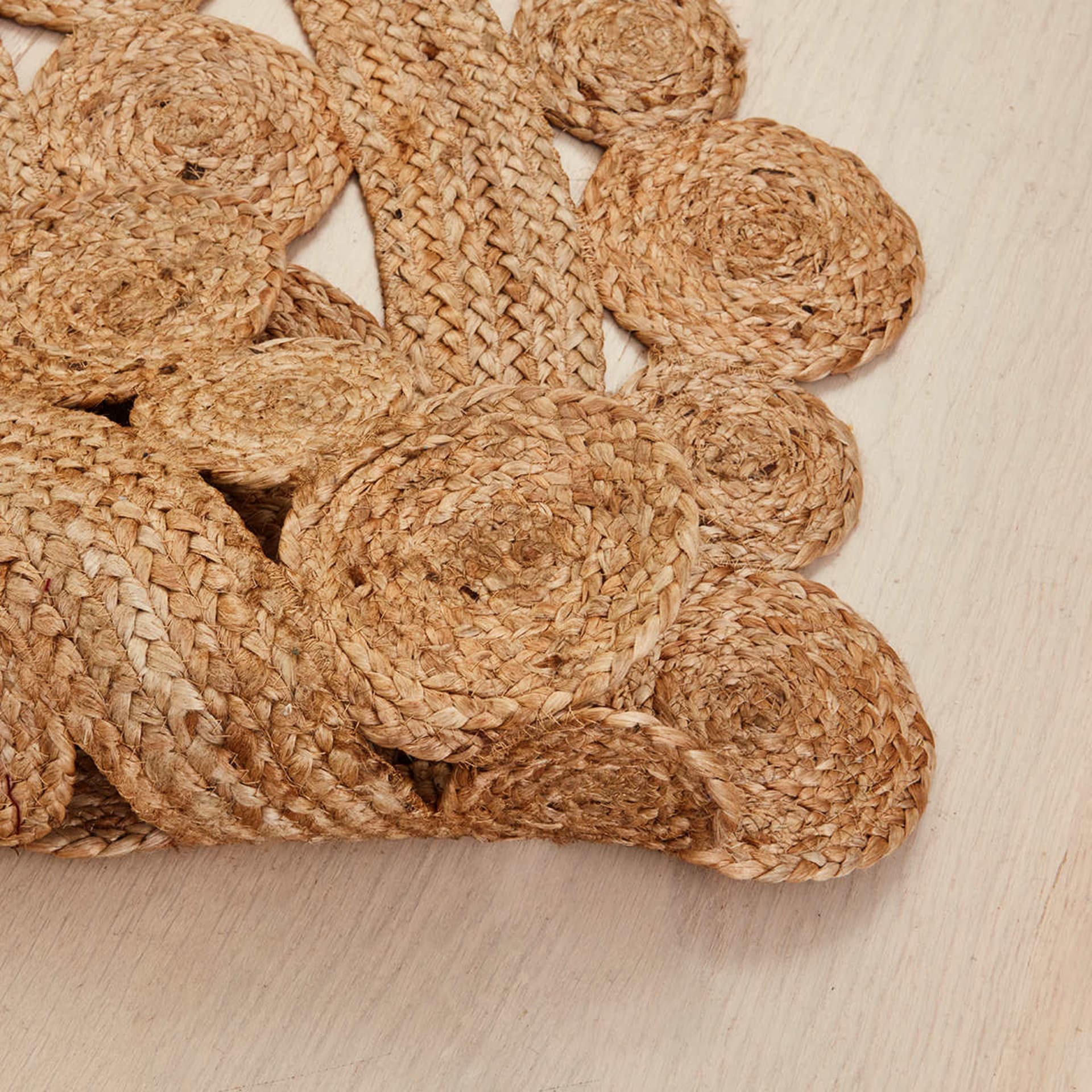 Round Cut Out Jute Rug 133cm Kmart