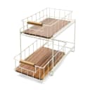 Off White and Acacia 2 Tier Drawers - Anko