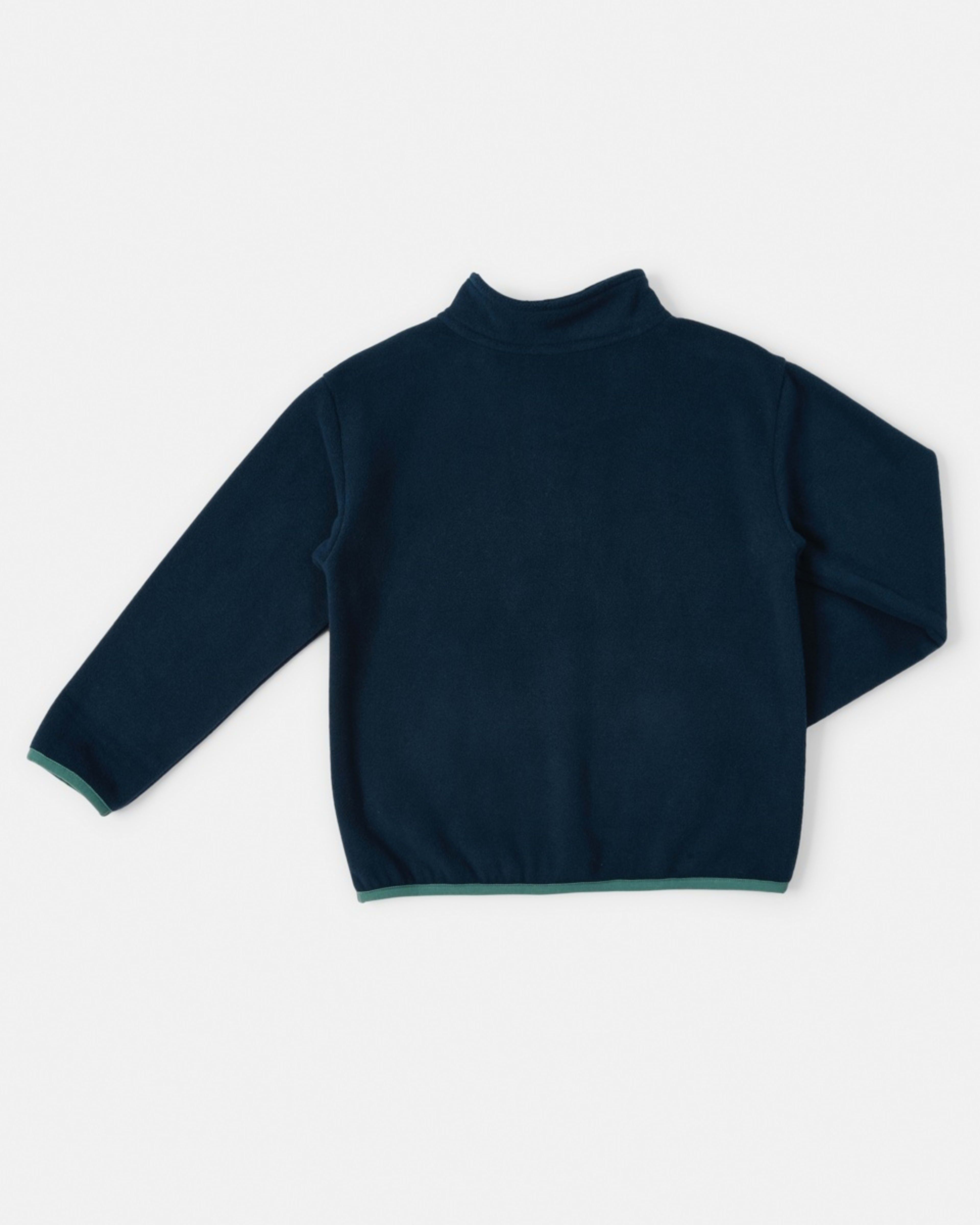 9 Polar Fleece Quarter Zip Sweatshirt Dress Navy, 9 of 9