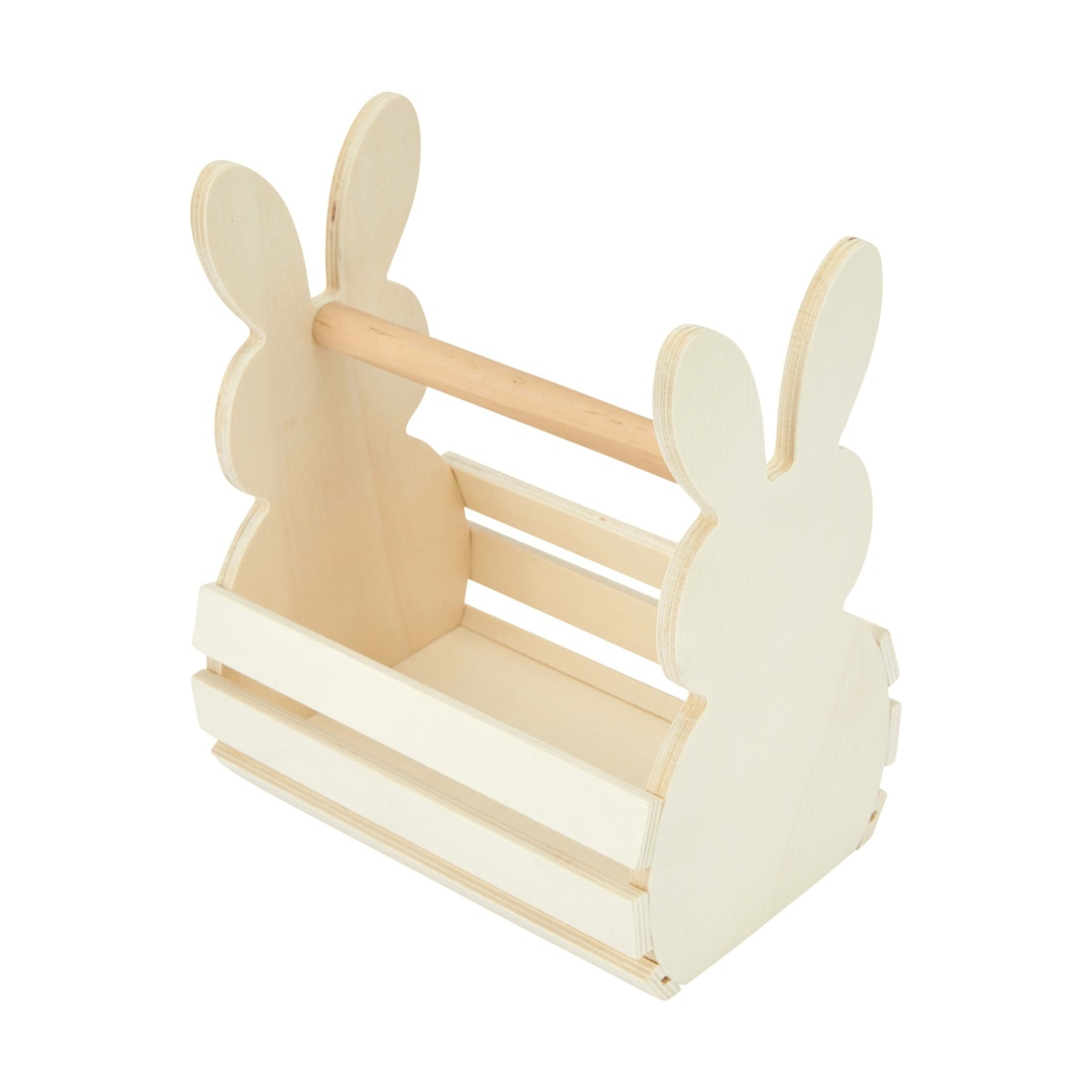 1 Wood Basket Bunny, 1 of 4