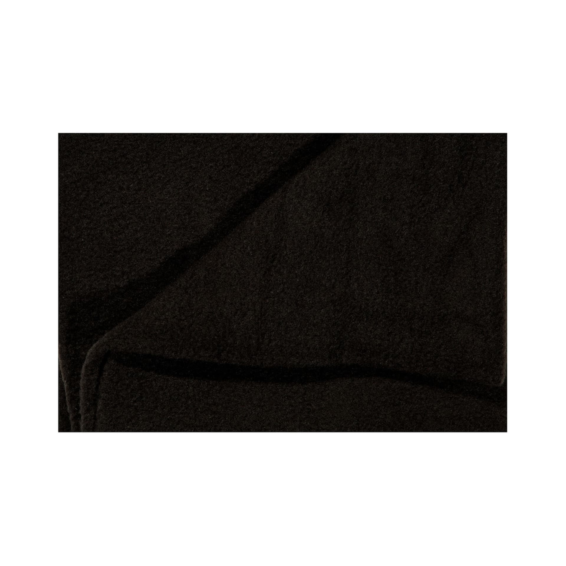 Polar Fleece Throw Black Kmart