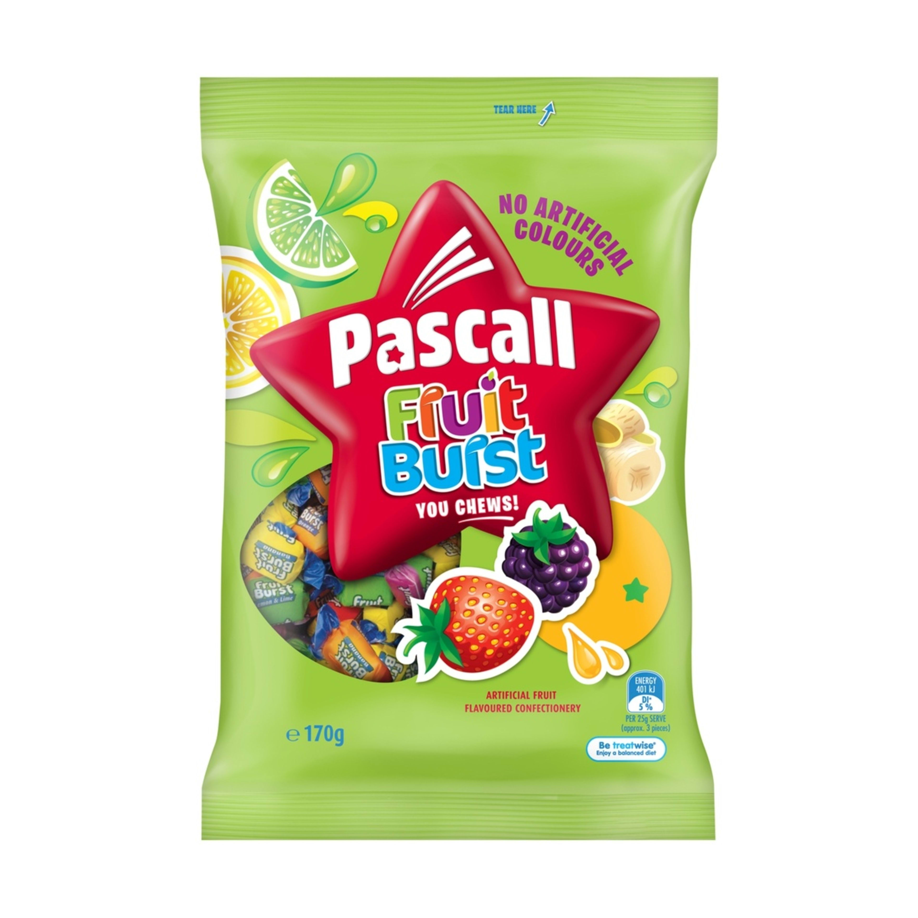 1 Pascall Fruit Burst You Chews 170g