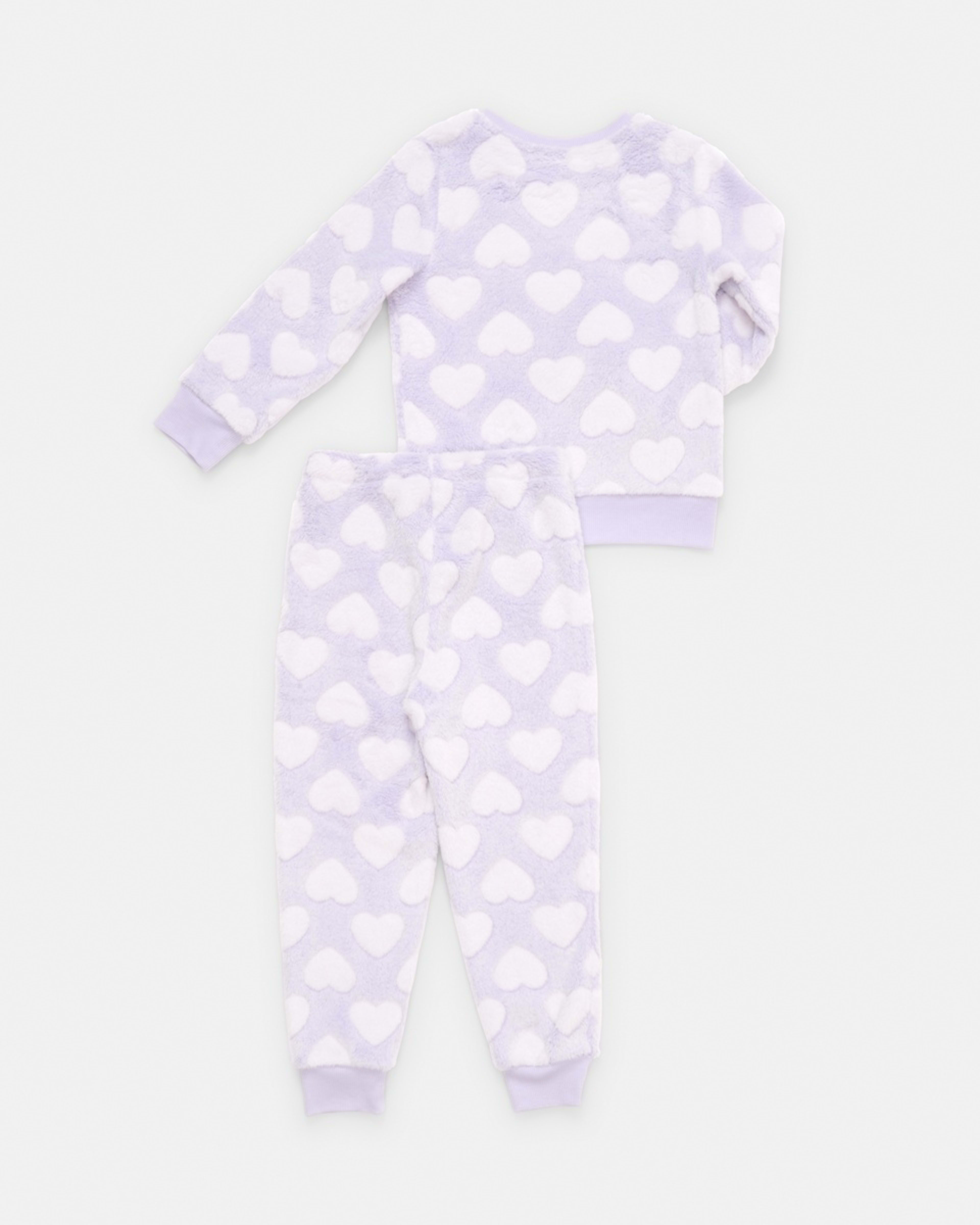 8 Fluffy Pyjama Set Purple Hearts, 8 of 10