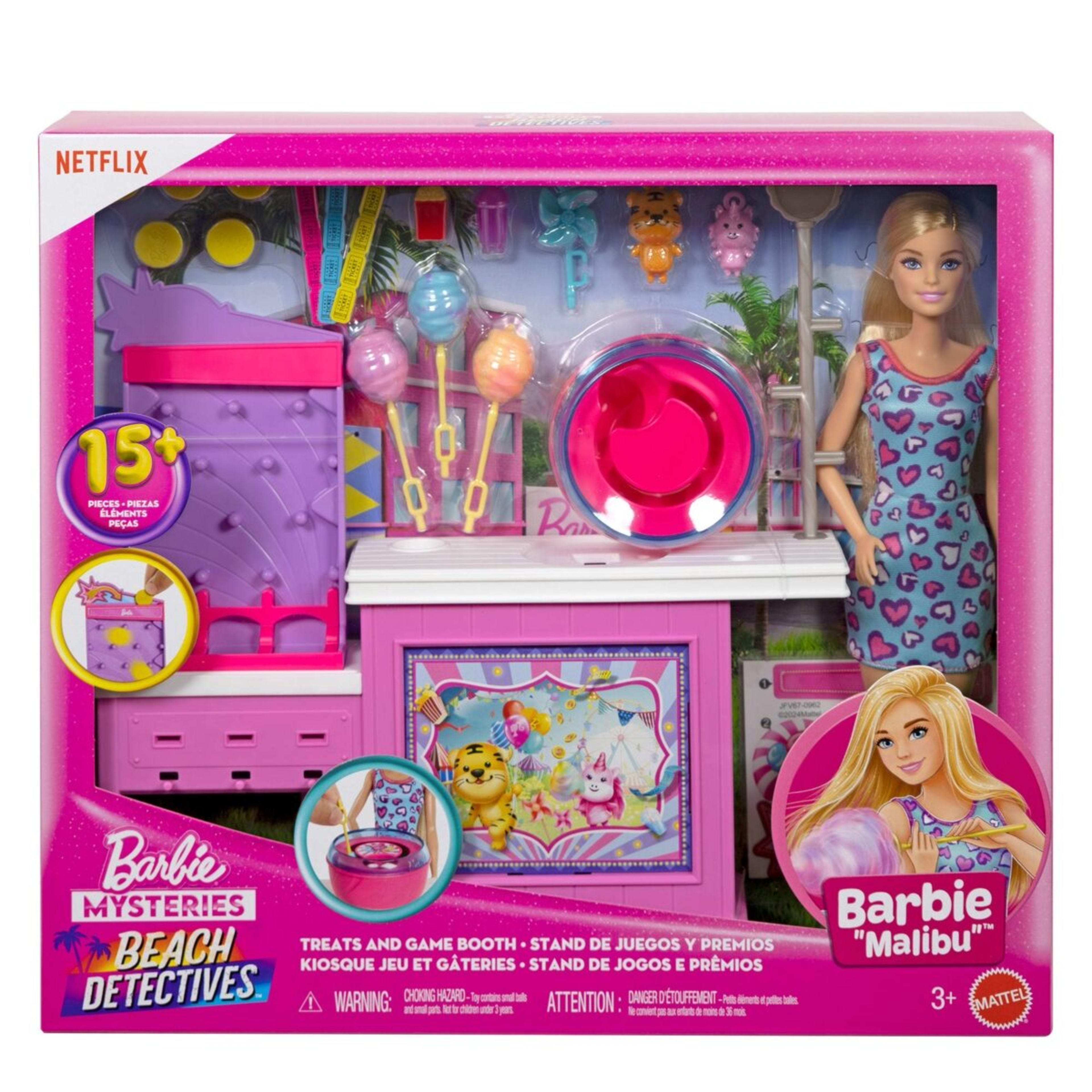 1 Barbie Mysteries: Beach Detectives Barbie 'Malibu' Treats and Game Booth Playset