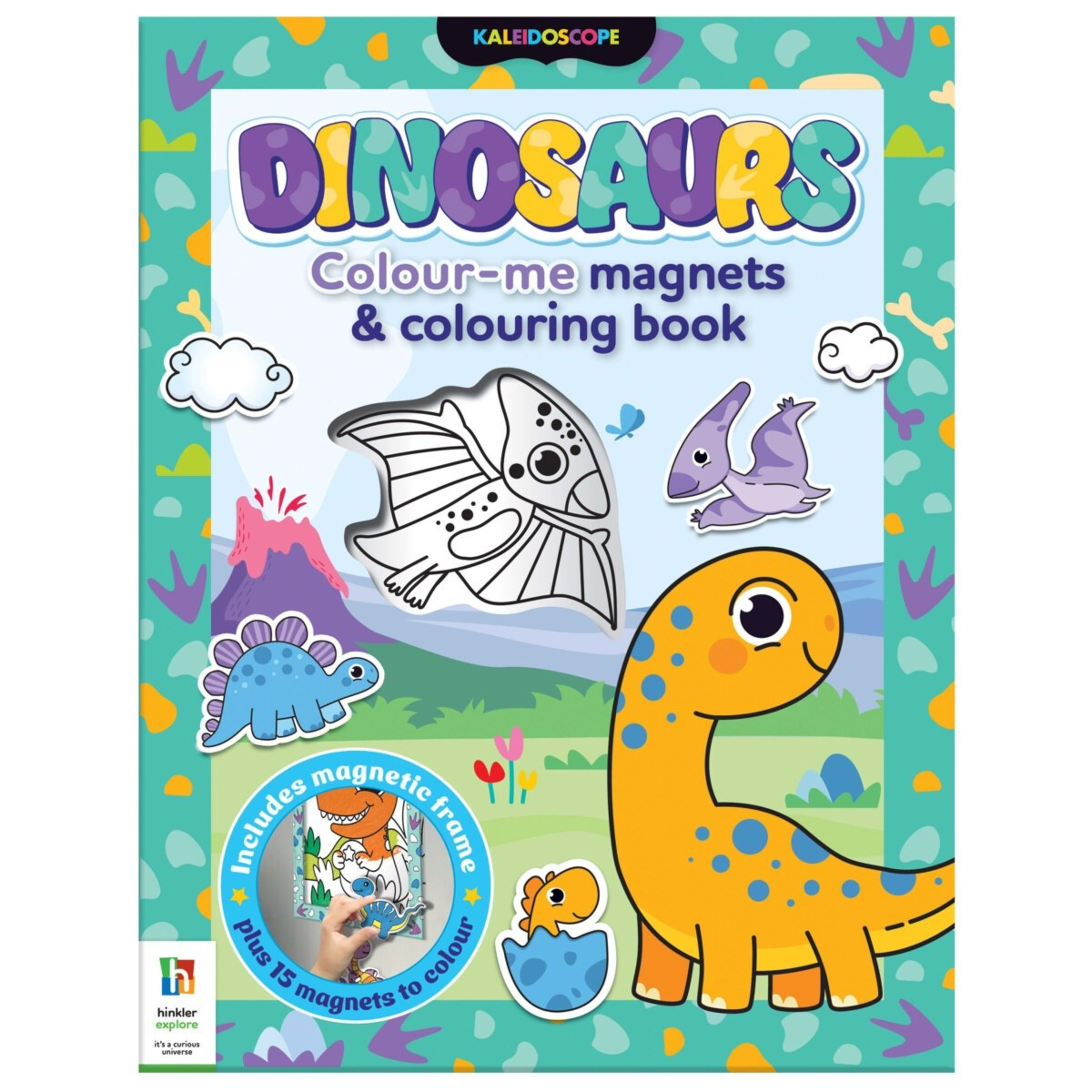 1 Kaleidoscope Dinosaurs: Colour Me Magnets and Colouring Book