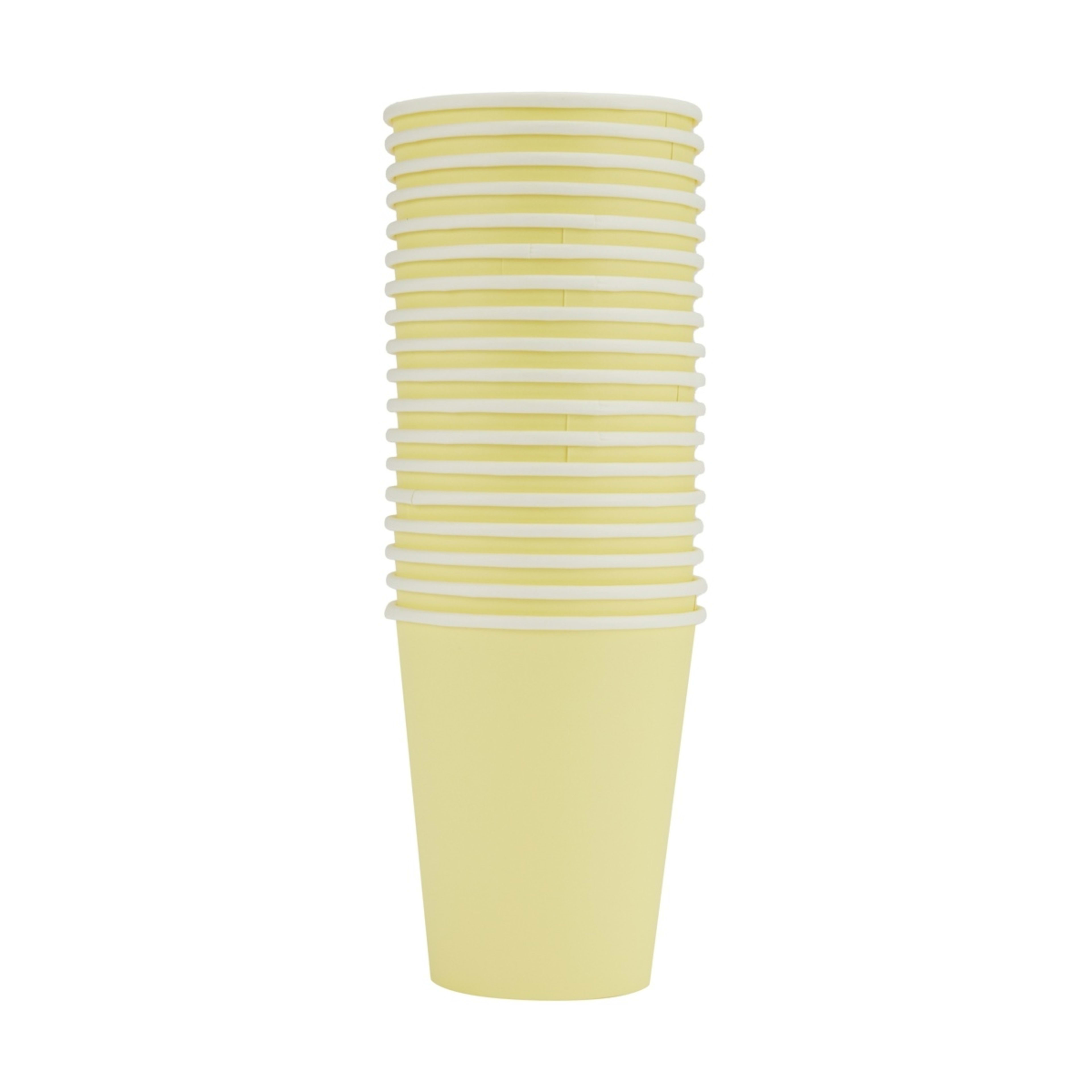 1 18 Pack Pastel Yellow Paper Cups