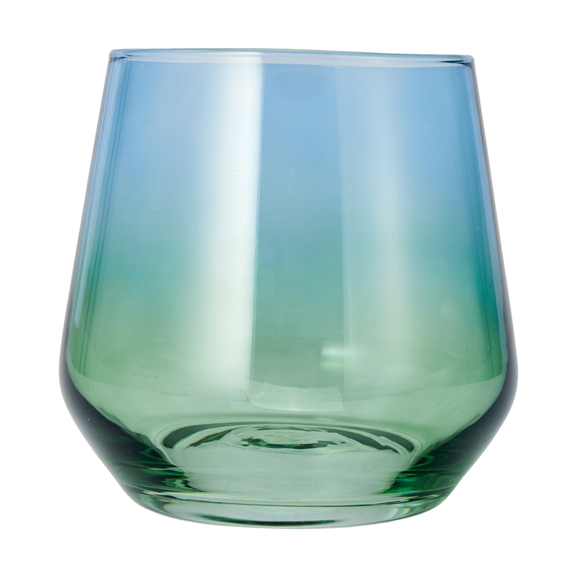 6 Two Tone Blue and Green Stemless Glasses Kmart