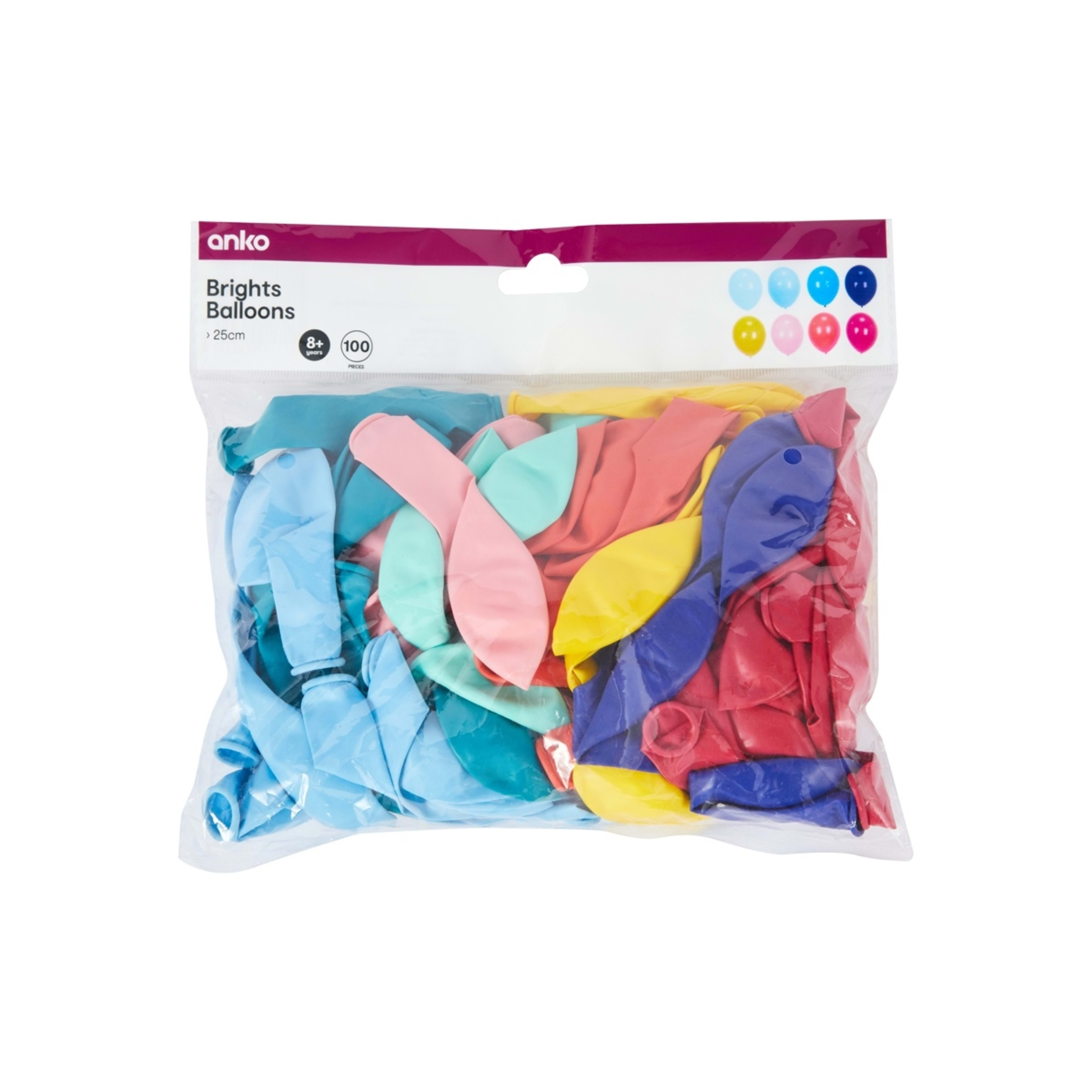 3 100 Piece Bright Balloons, 3 of 3