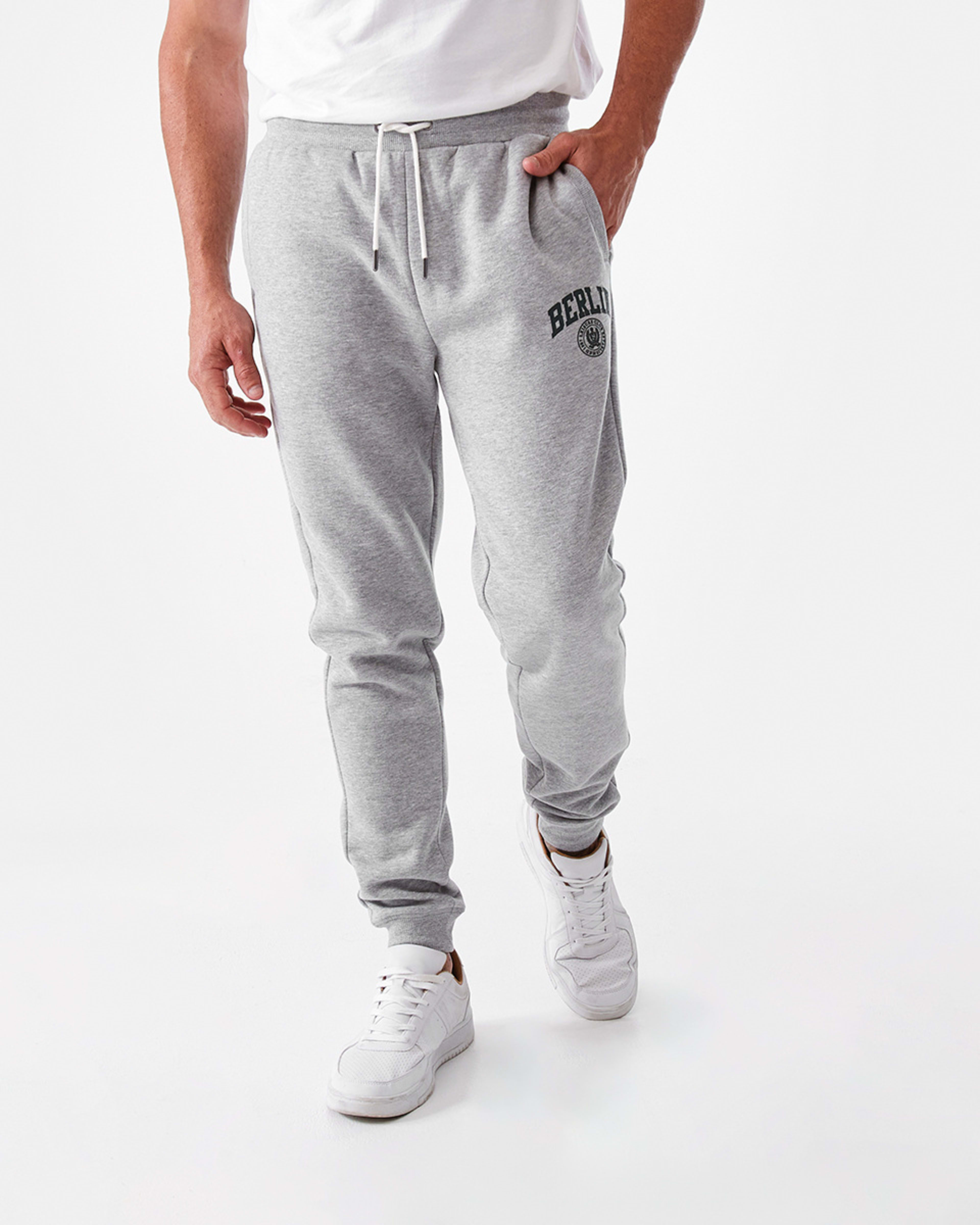1 Logo Track Pants Grey Marle, 1 of 6