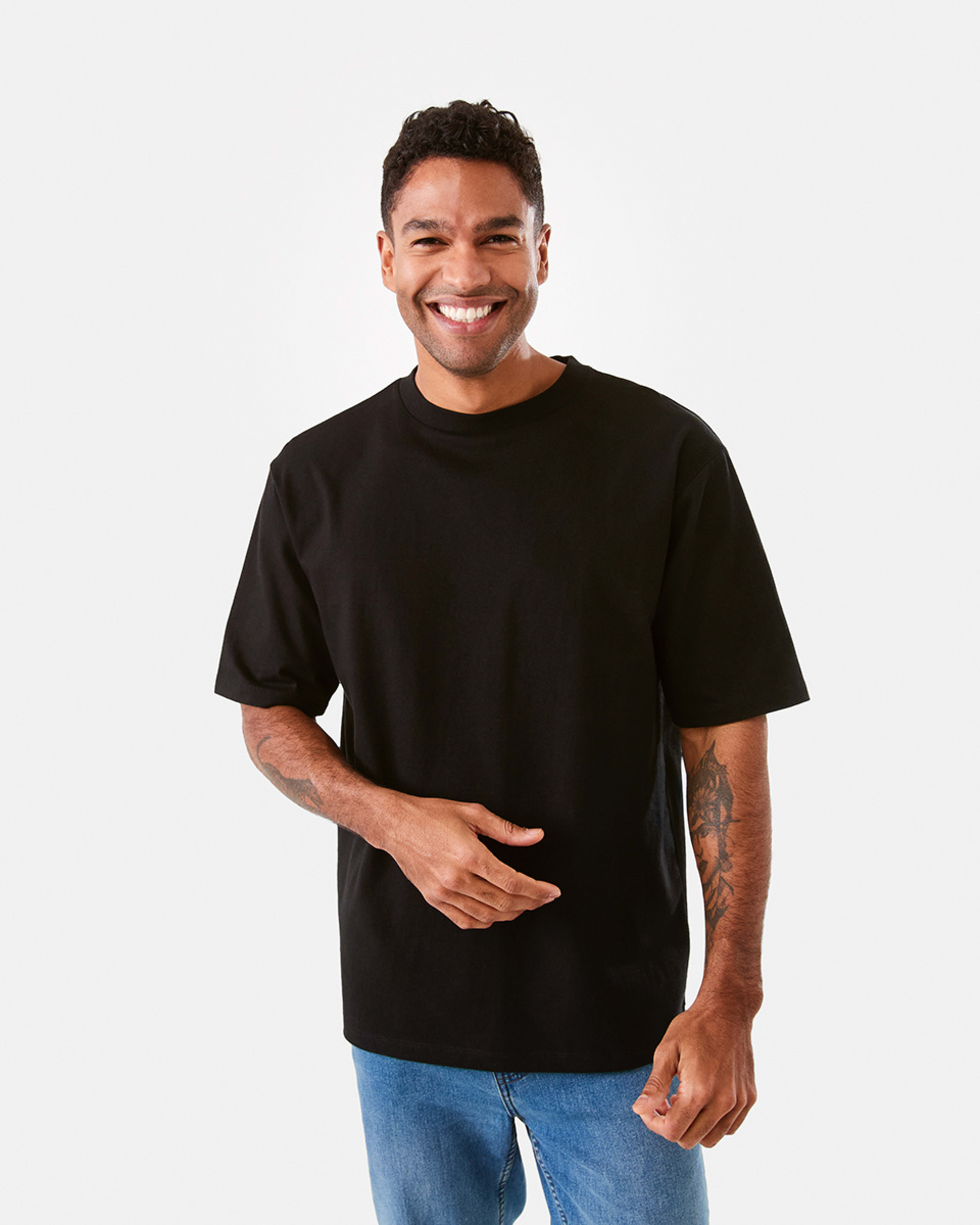 1 Oversized Heavyweight T-shirt Black, 1 of 6