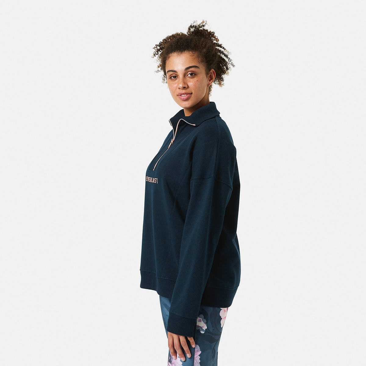 Active Everlast Womens Oversized Fleece Collar Sweatshirt Kmart