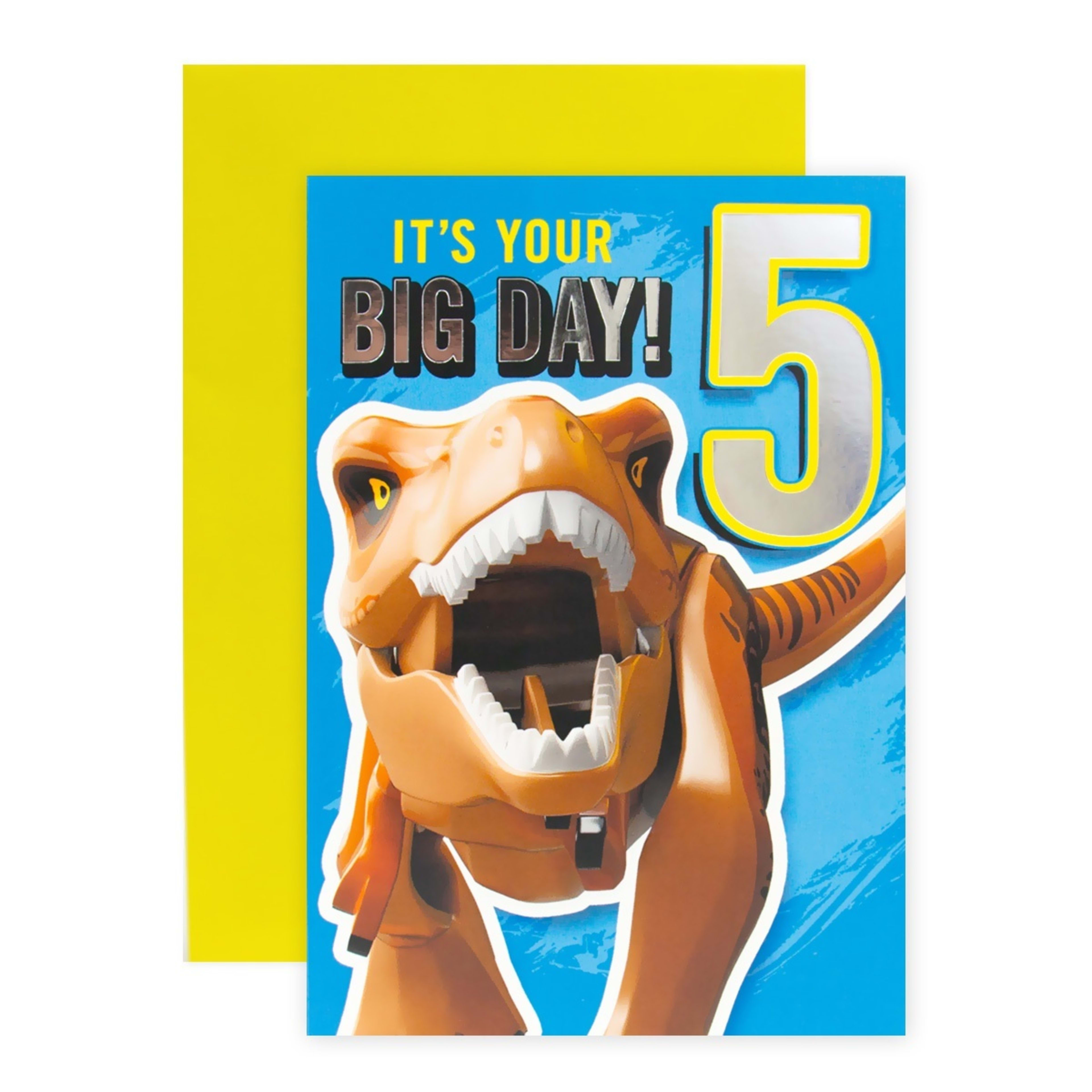 1 Connections from Hallmark LEGO Jurassic World 5th Birthday Activity Card - Roaring With Excitement