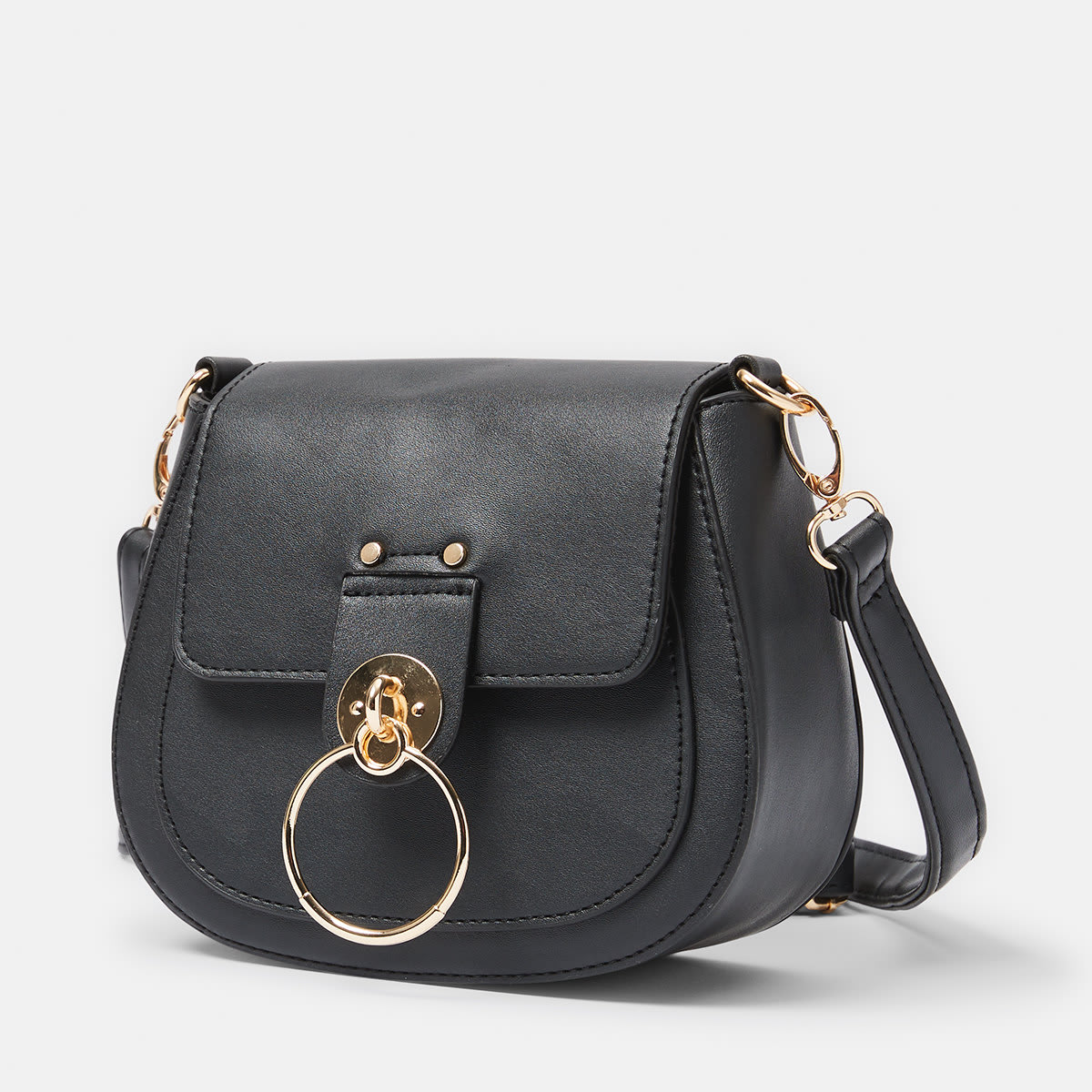 Structured Saddle Style Crossbody Bag Kmart