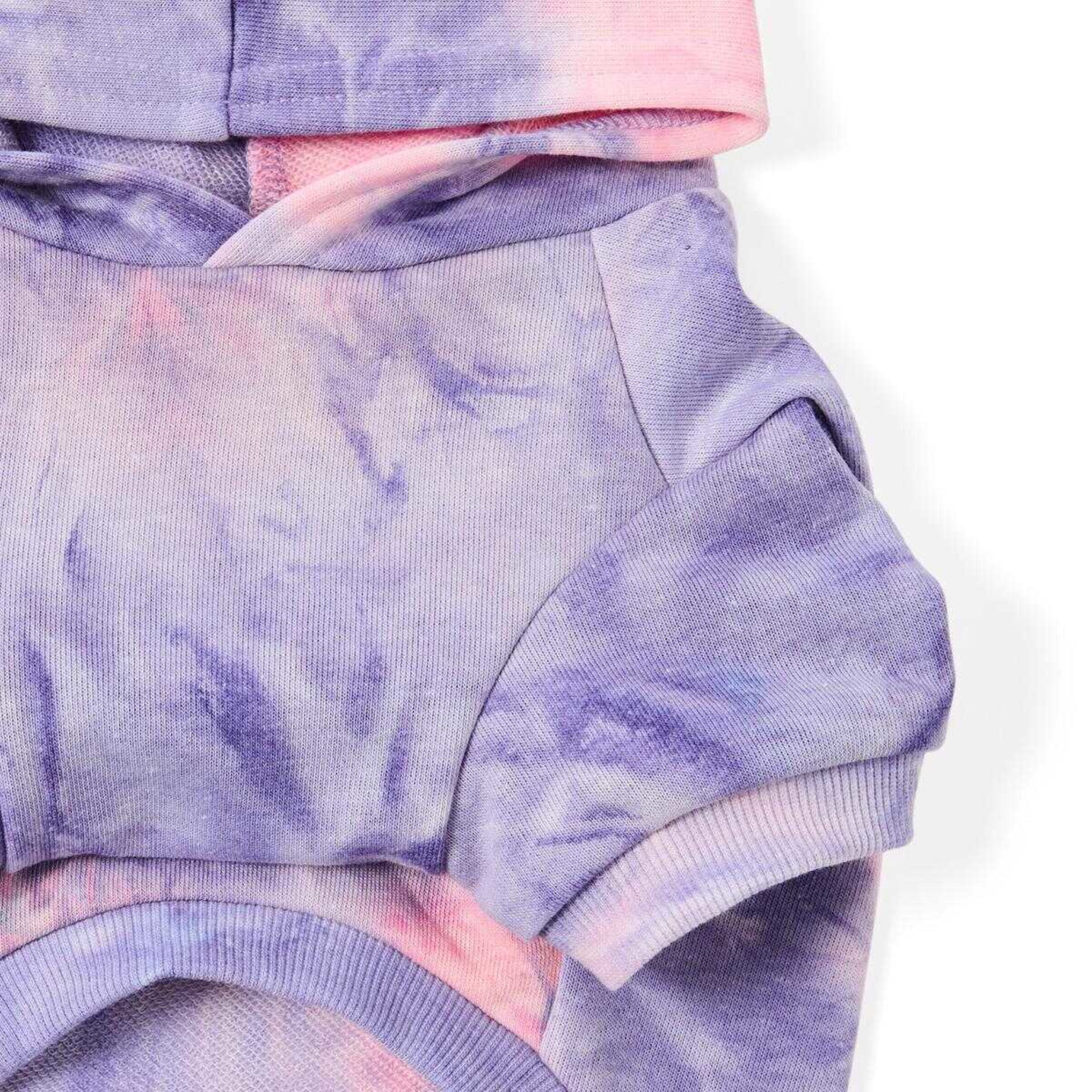 7 Pet Hoodie Tie-Dye - Large, Lilac, 7 of 10