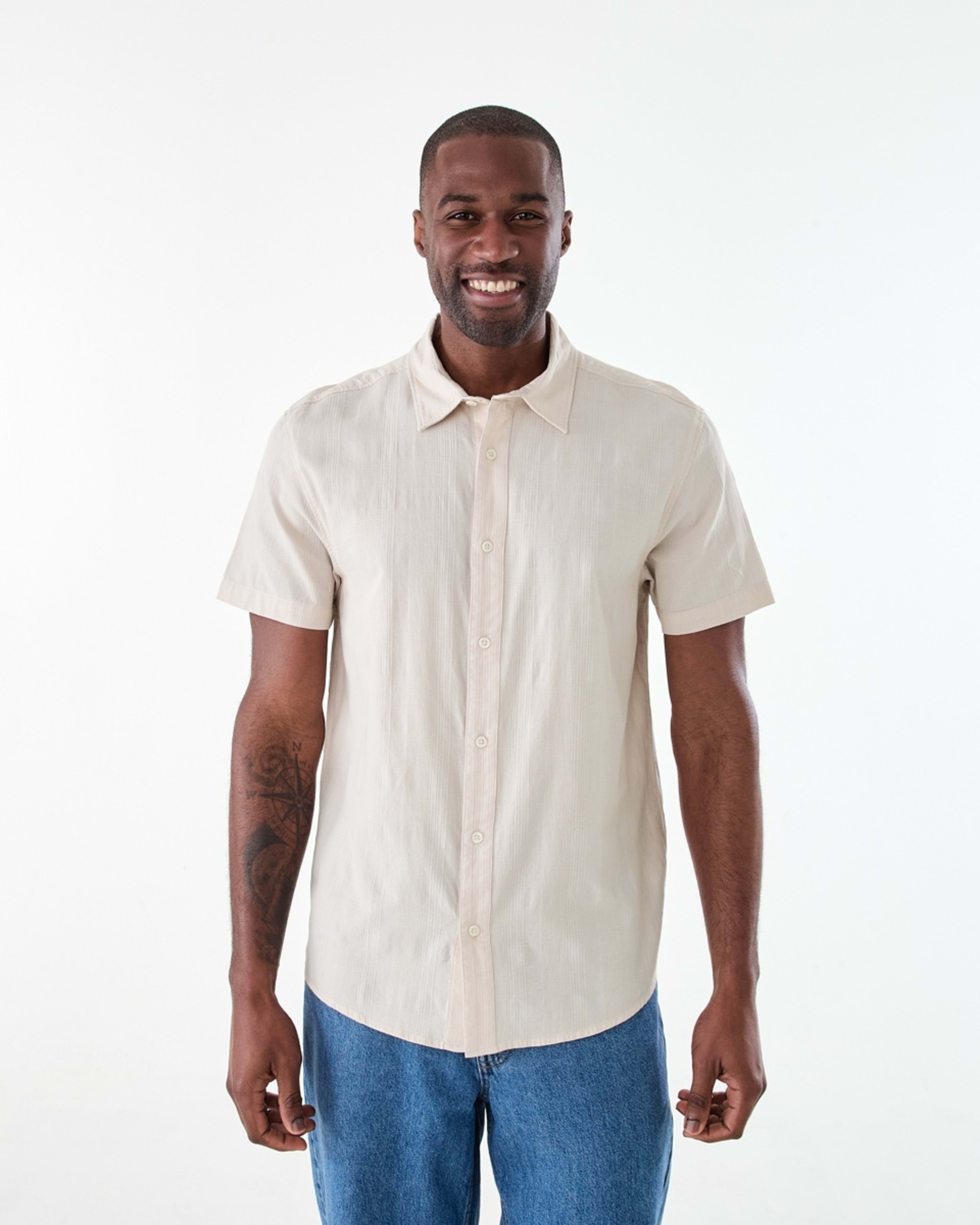 1 Short Sleeve Dobby Shirt DUNE