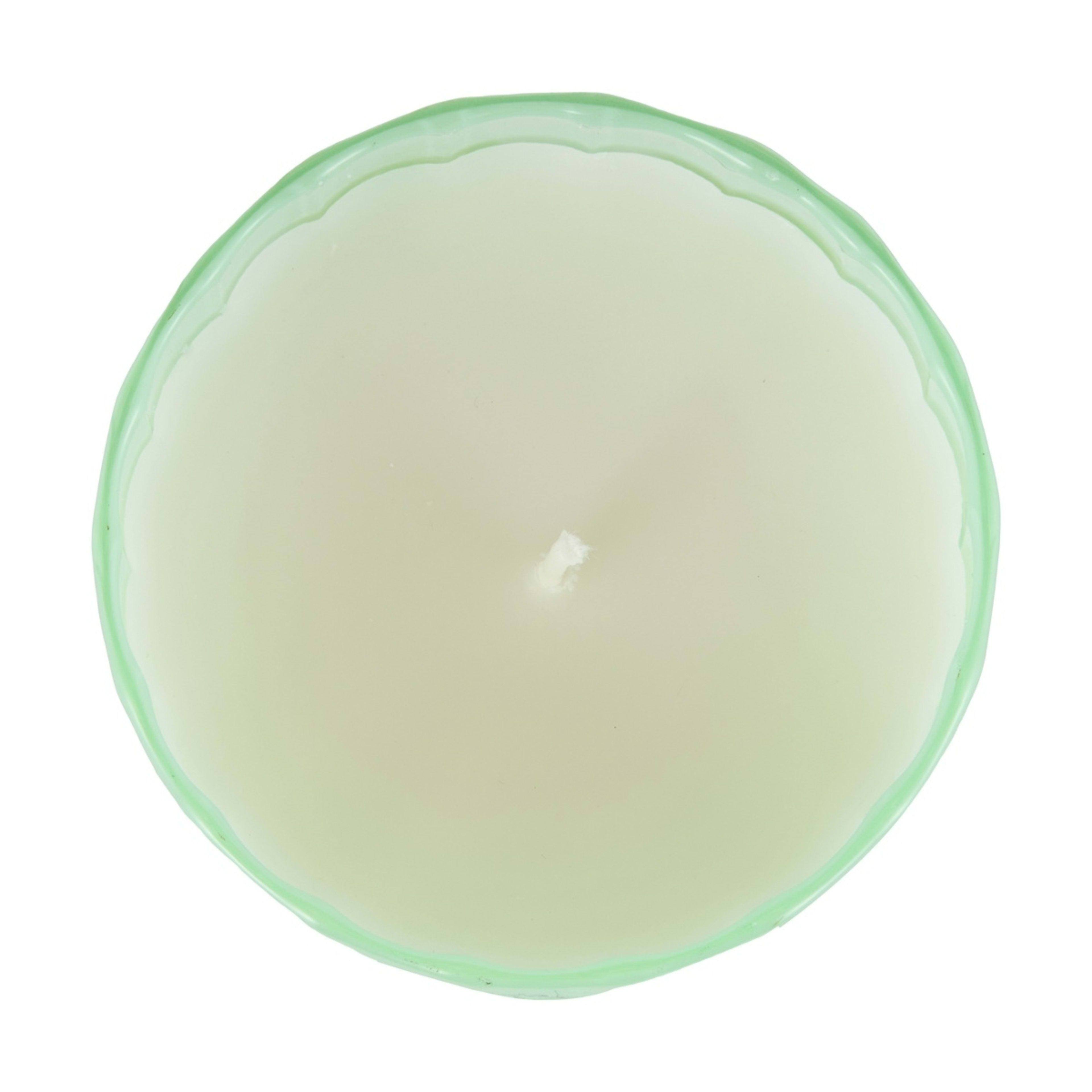 4 Coves of Capri Swirl Glass Candle - Green, 4 of 9