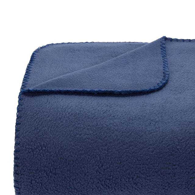 Polar Fleece Blanket Double/Queen Bed, Blue Kmart NZ