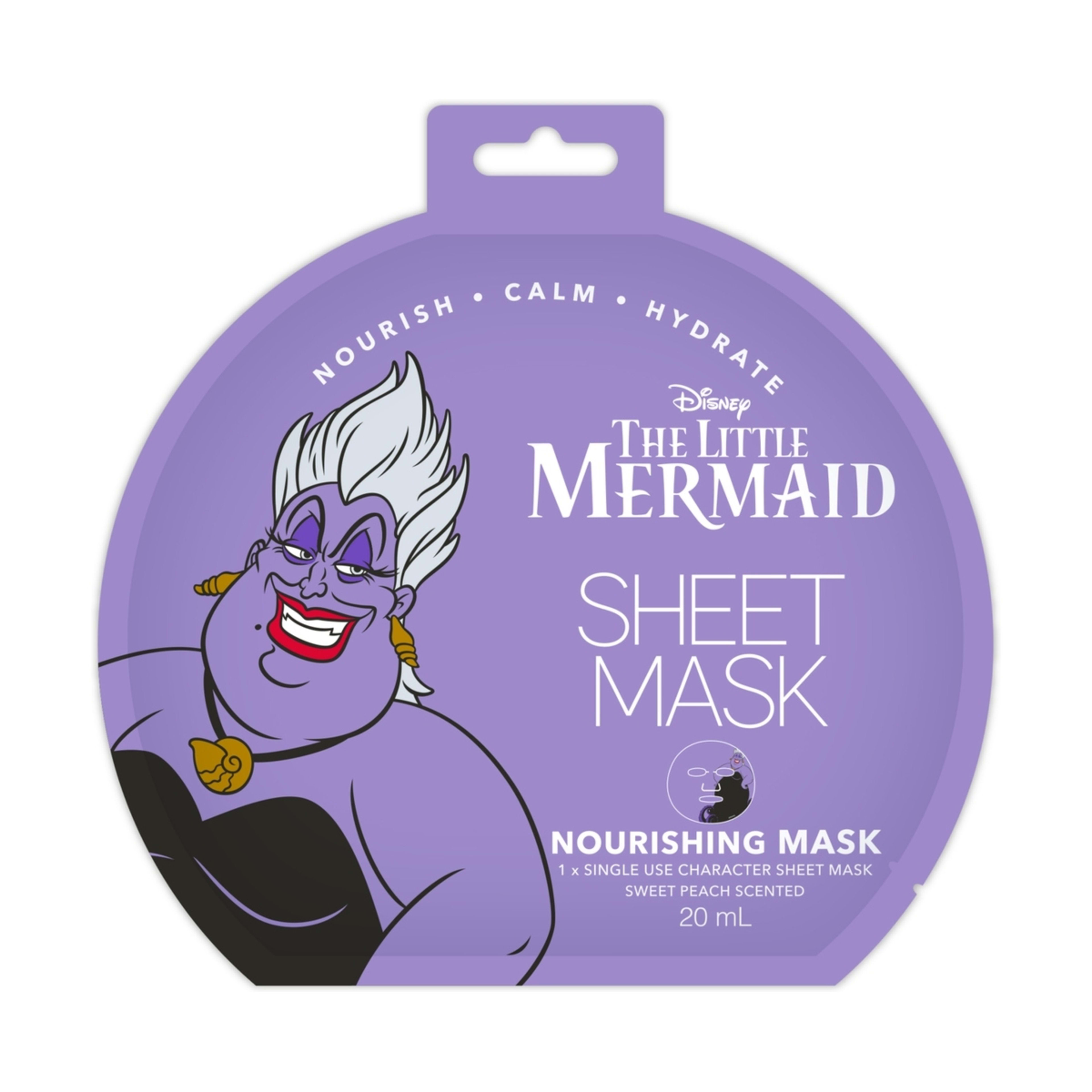 1 Disney The Little Mermaid Nourishing Sheet Mask 20ml - Sweet Peach Scent, 1 of 3