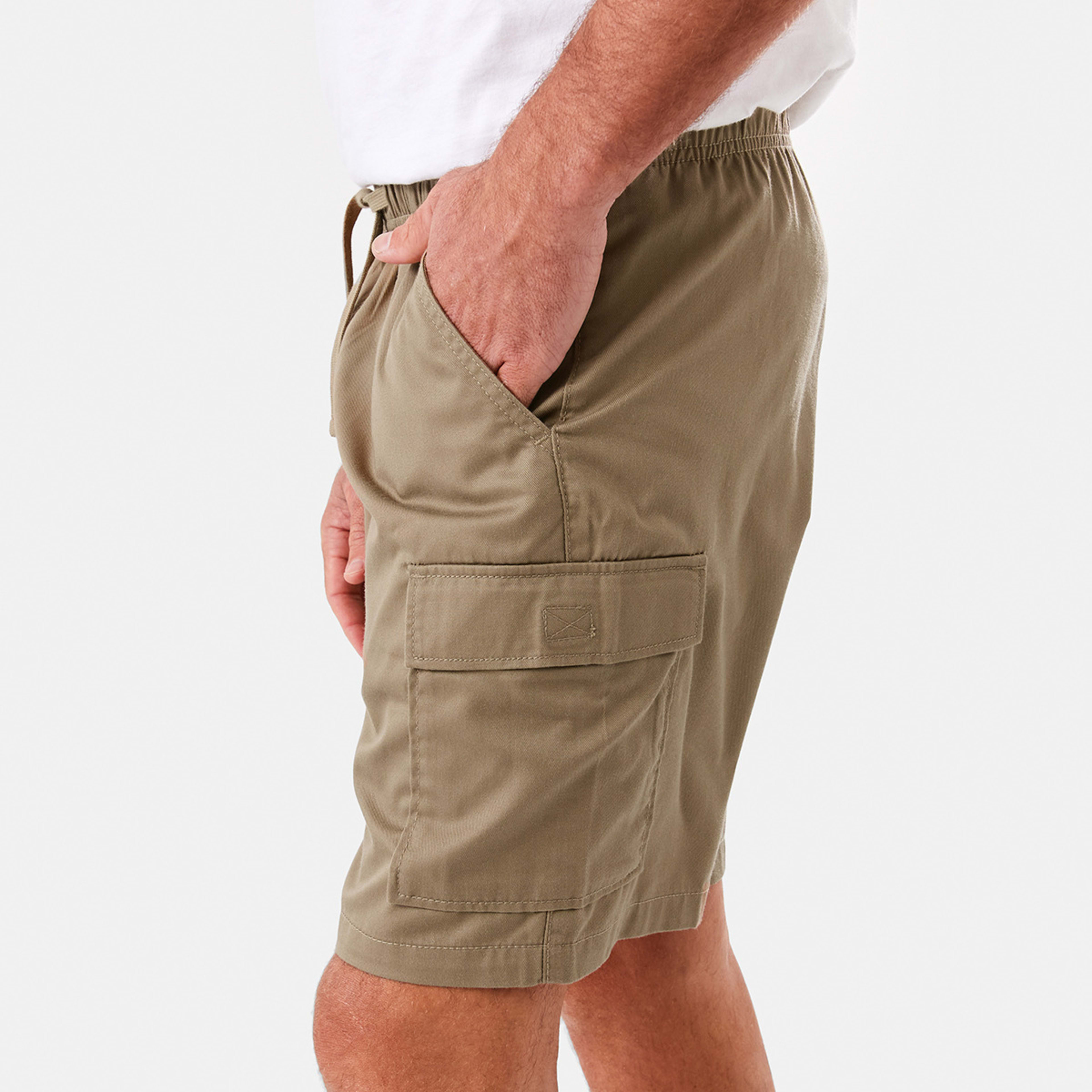 2 Elastic Waist Cargo Shorts Bge Elm, 2 of 7