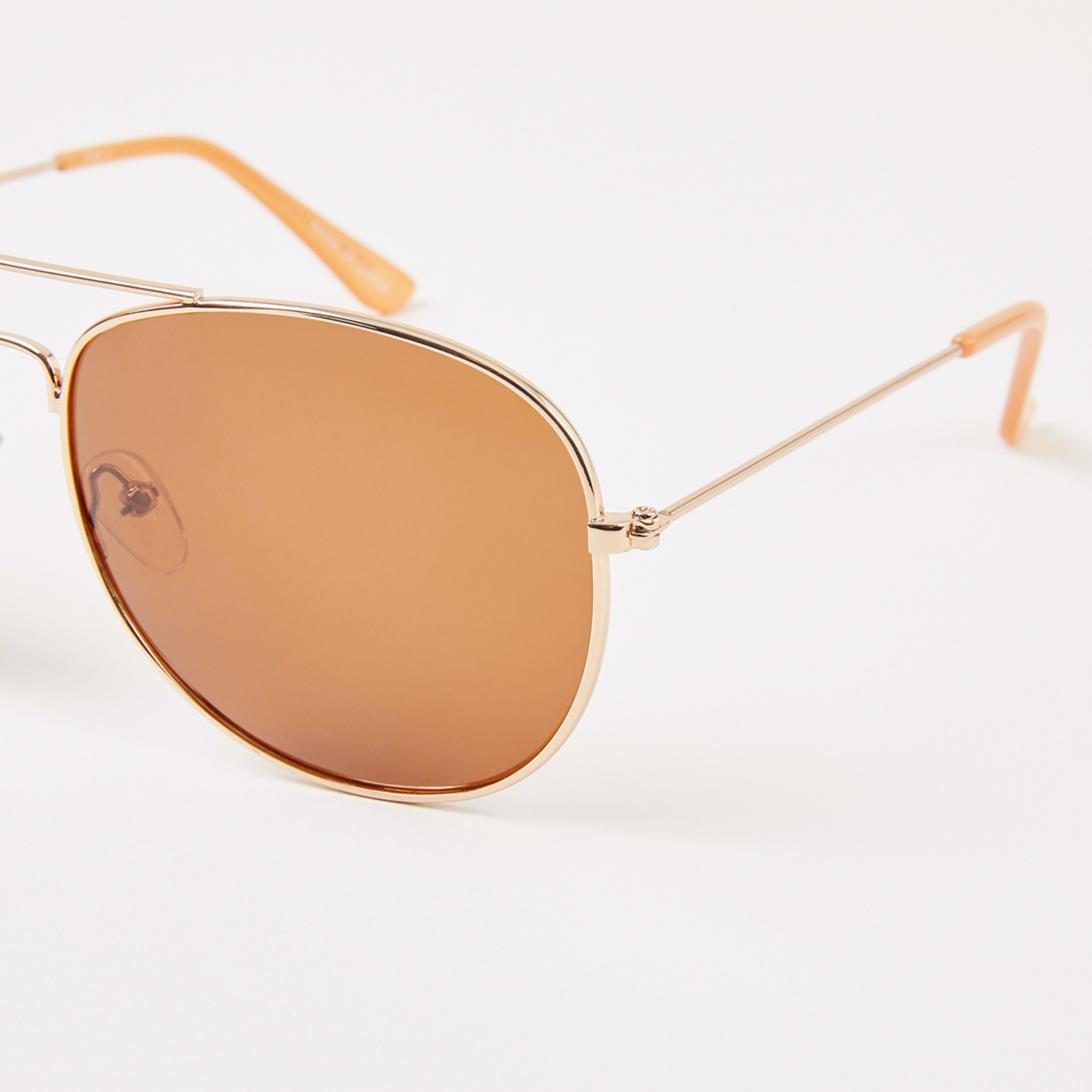 3 Wire Framed Polarised Sunglasses Rose Gld, 3 of 6