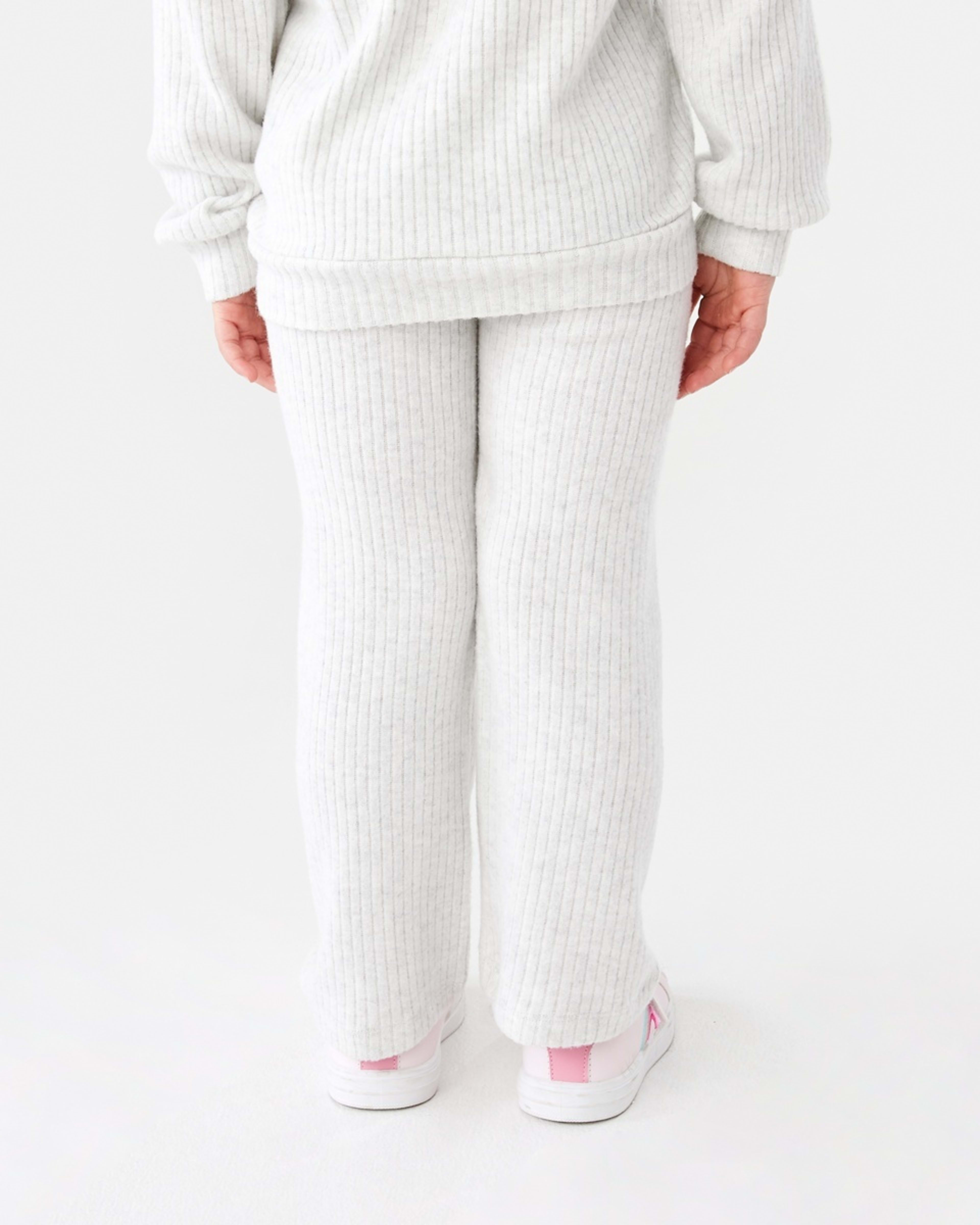 2 Wide Leg Brushed Leggings Wht Marle, 2 of 8