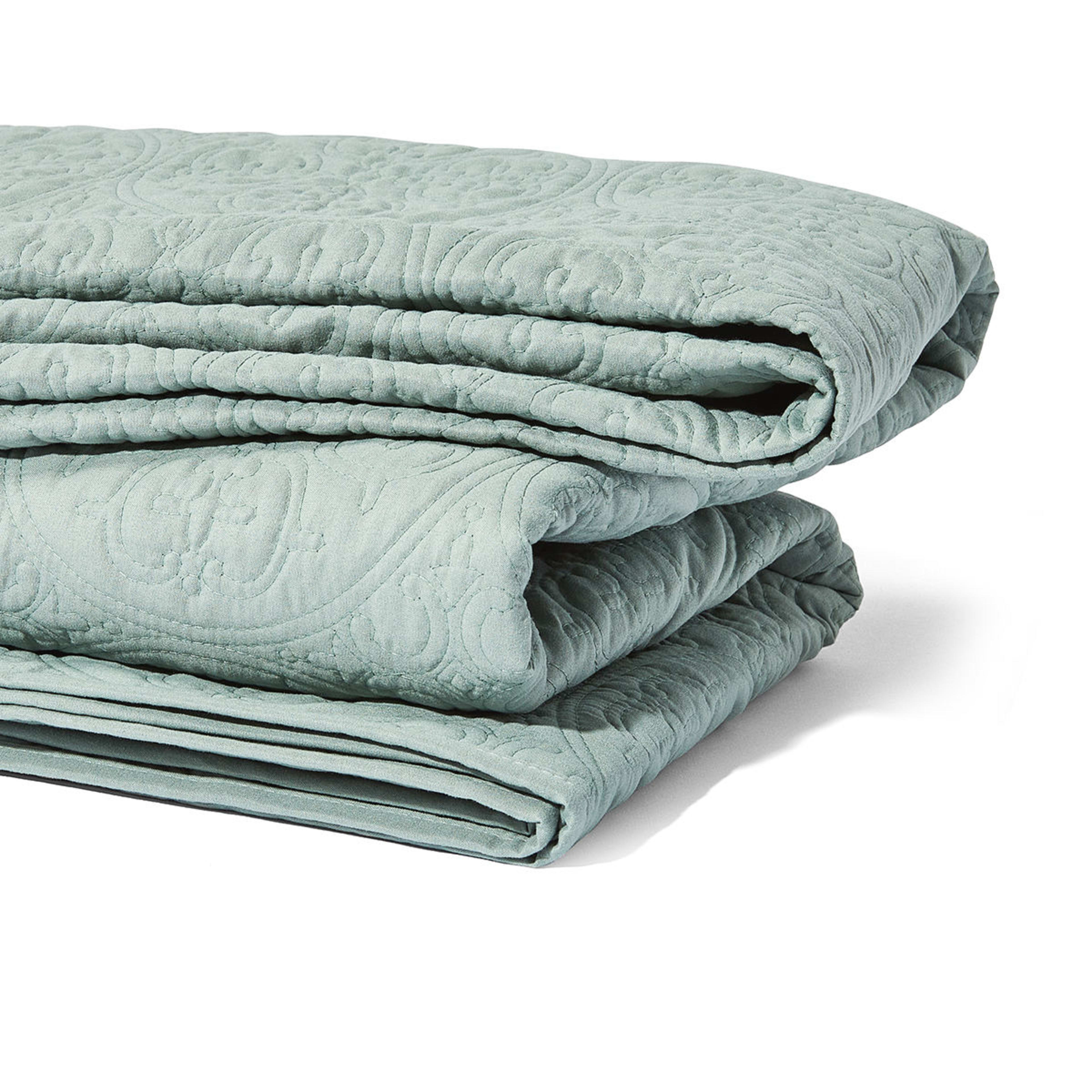 Aria Quilted Coverlet Queen/King Bed, Sage Kmart