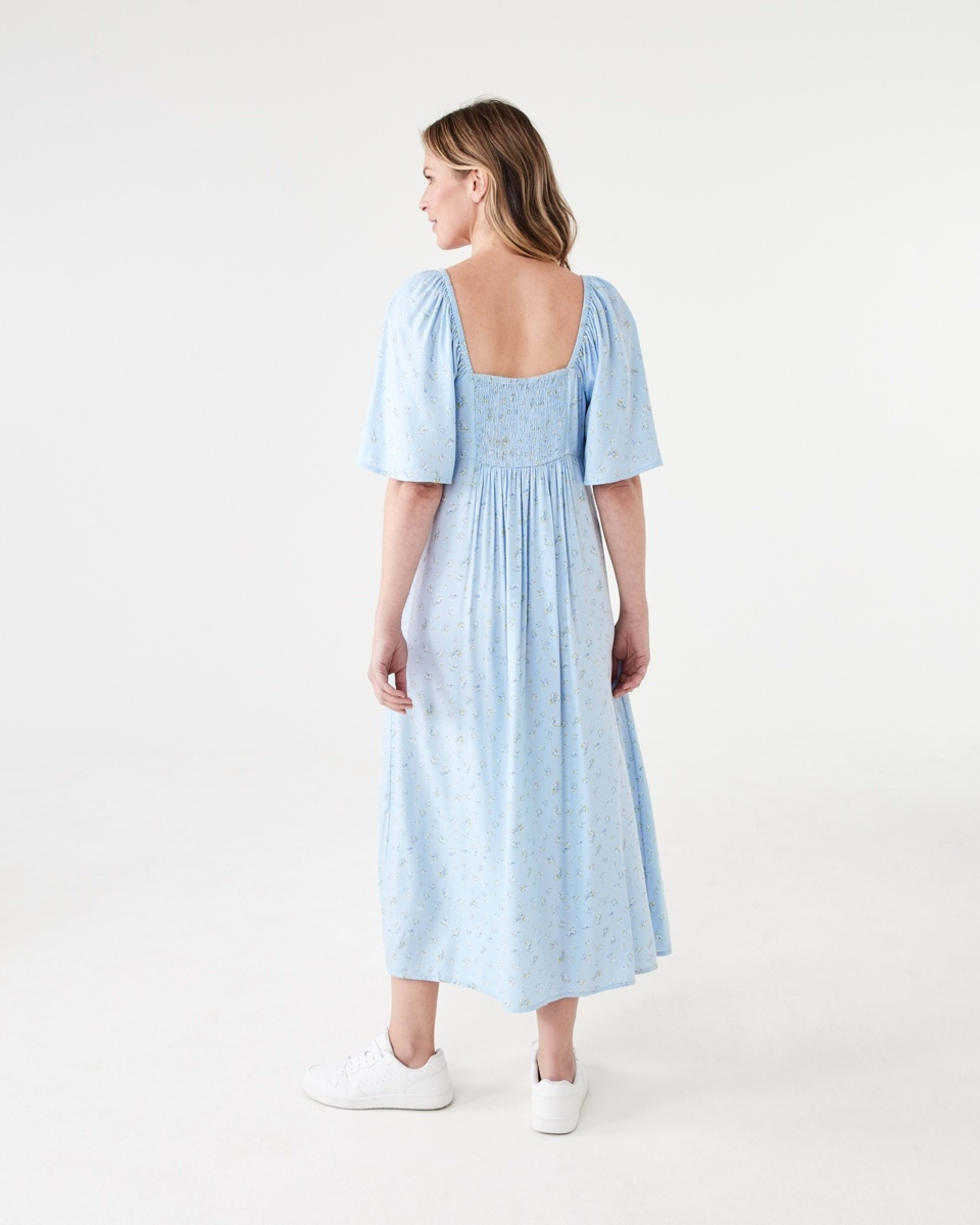 3 Short Sleeve Square Neck Tea Midi Dress DITSY ROSE SKYWAY, 3 of 7