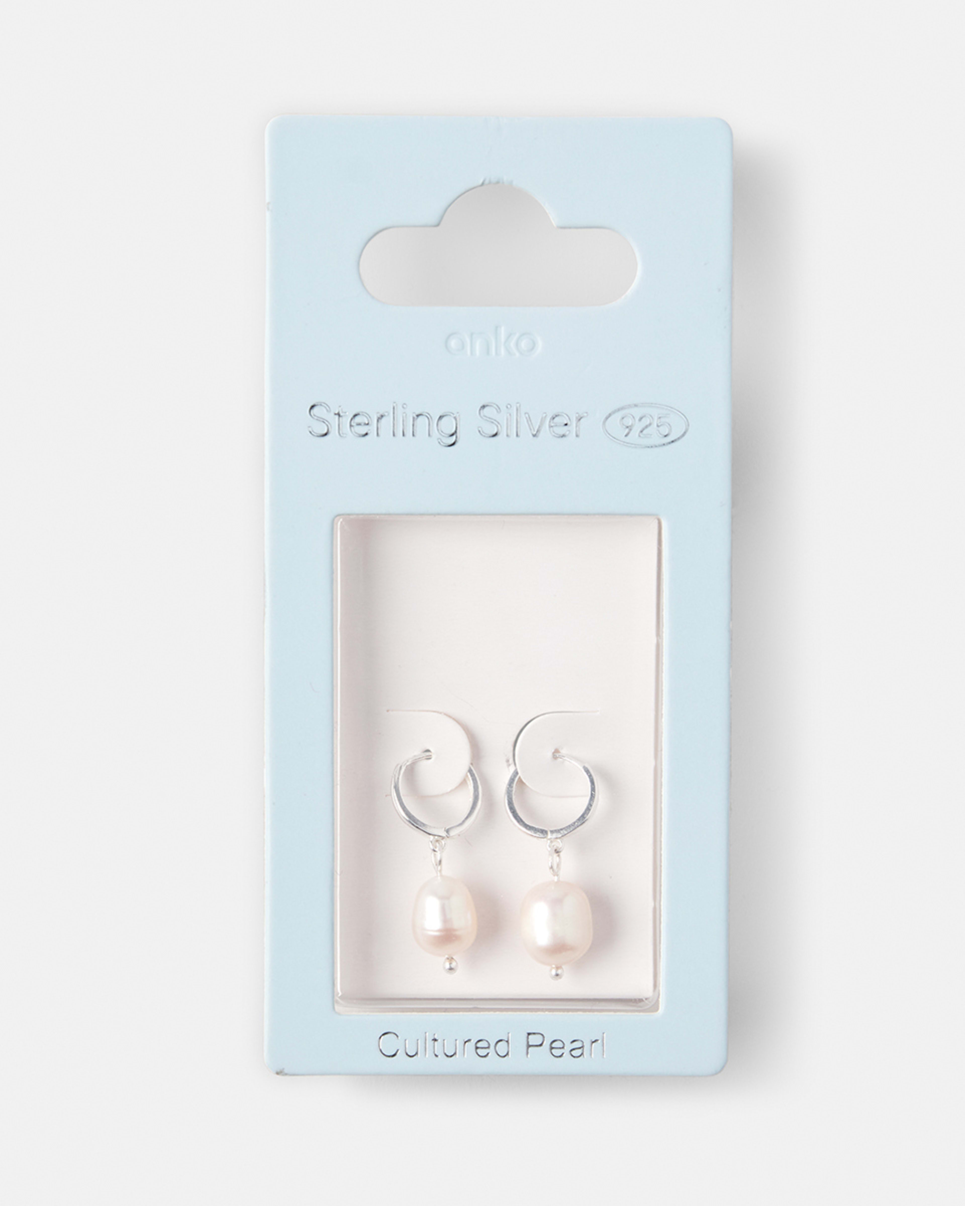 5 Sterling Silver Pearl Drop Earrings Silver, 5 of 5
