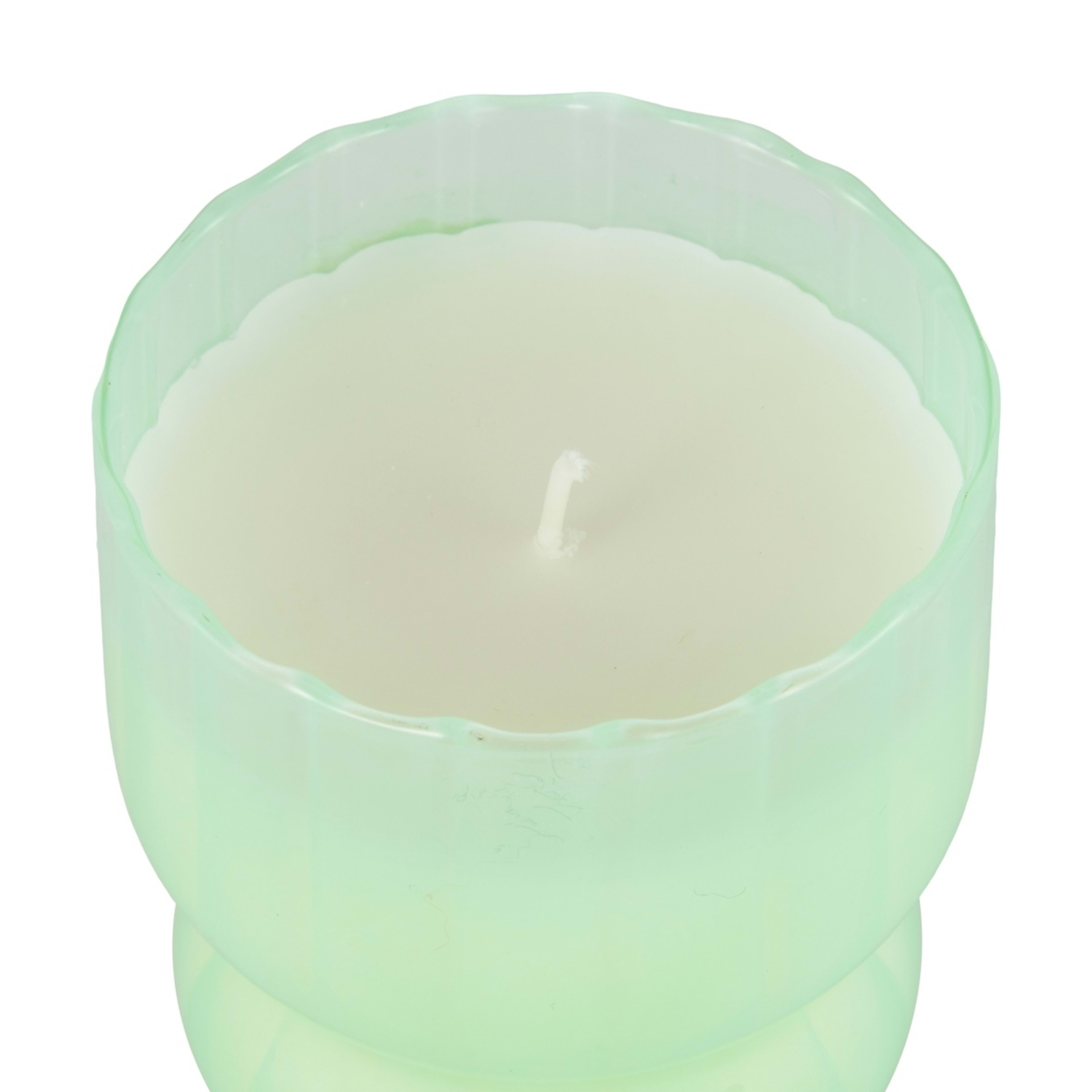 3 Coves of Capri Swirl Glass Candle - Green, 3 of 9