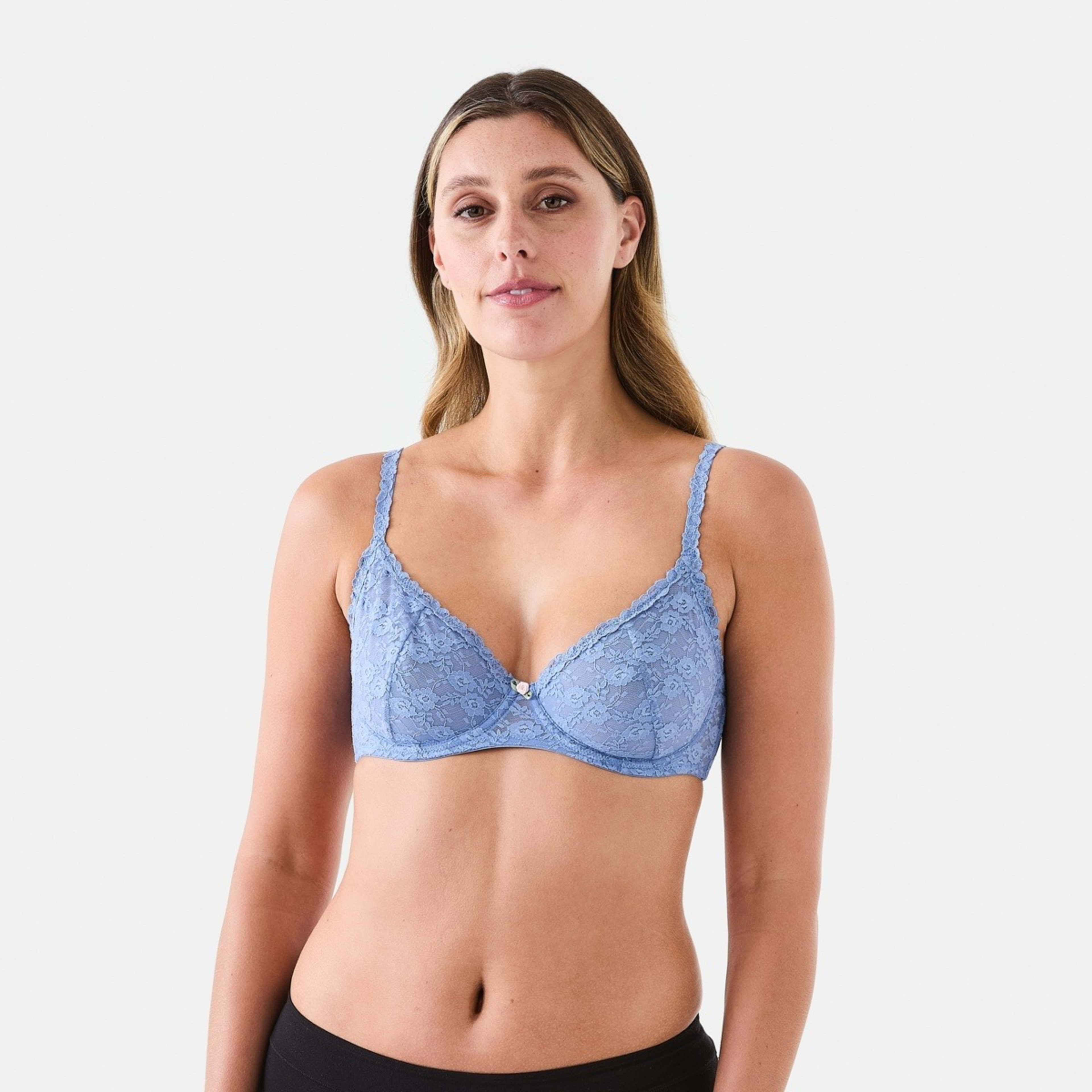 1 Co-ordinated Lace Soft Cup Sage Bra Blu Dlphnm, 1 of 6