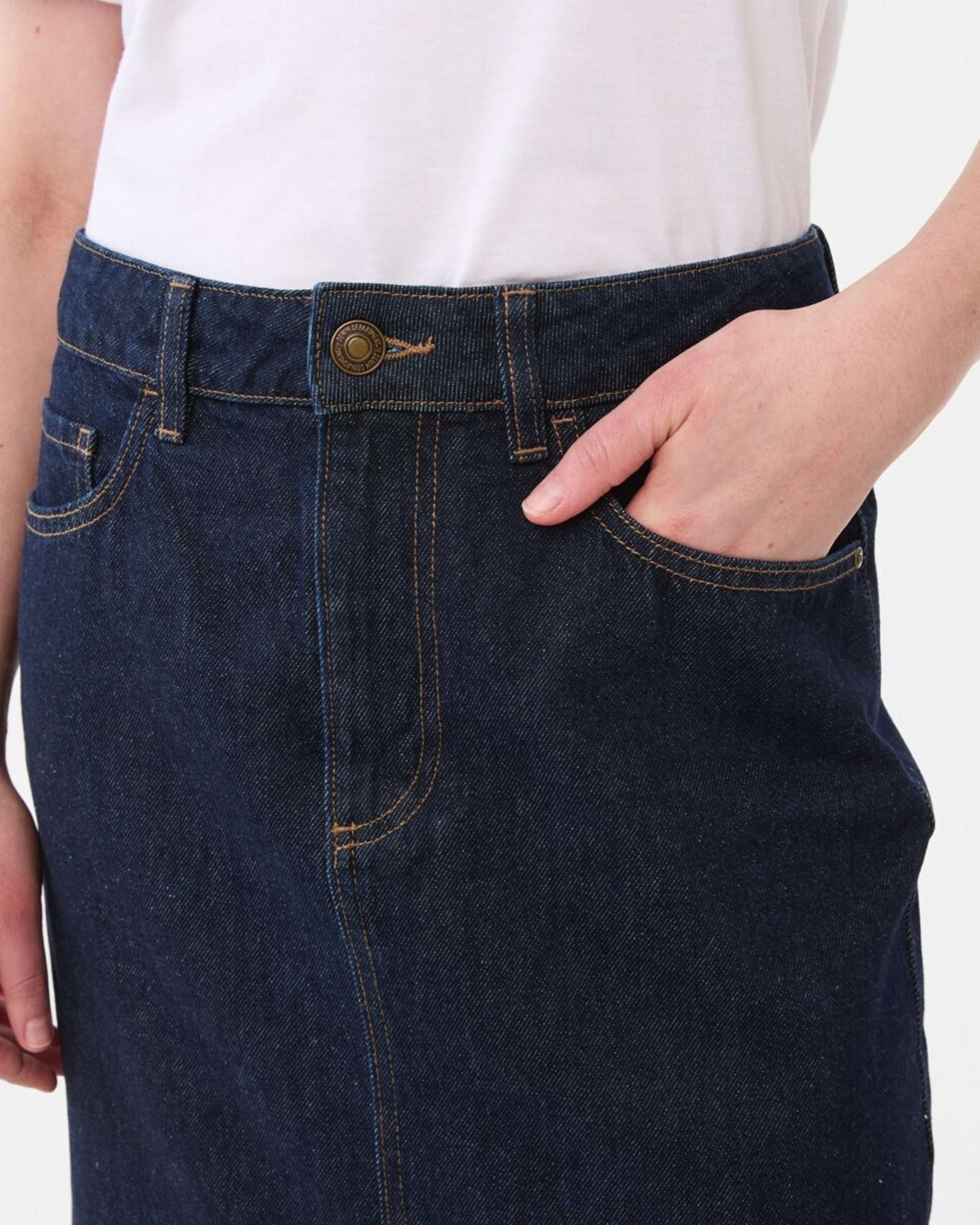 4 Denim Maxi Skirt INDIGO WASH, 4 of 5