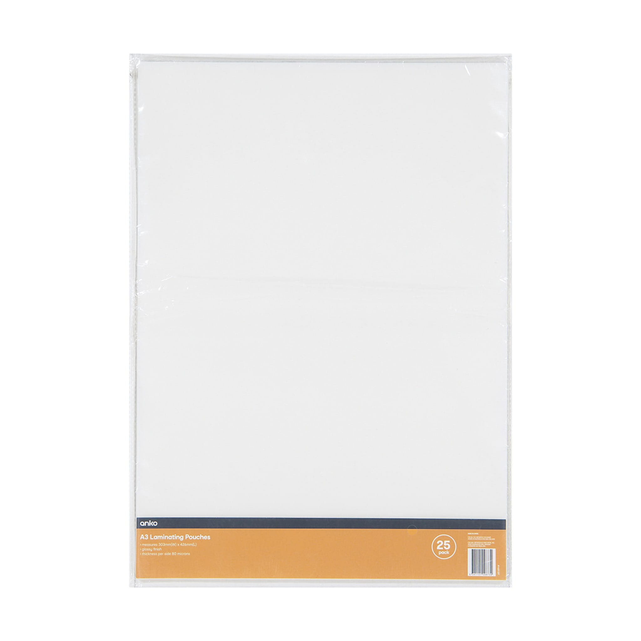 25 Pack A3 Laminating Pouches Kmart