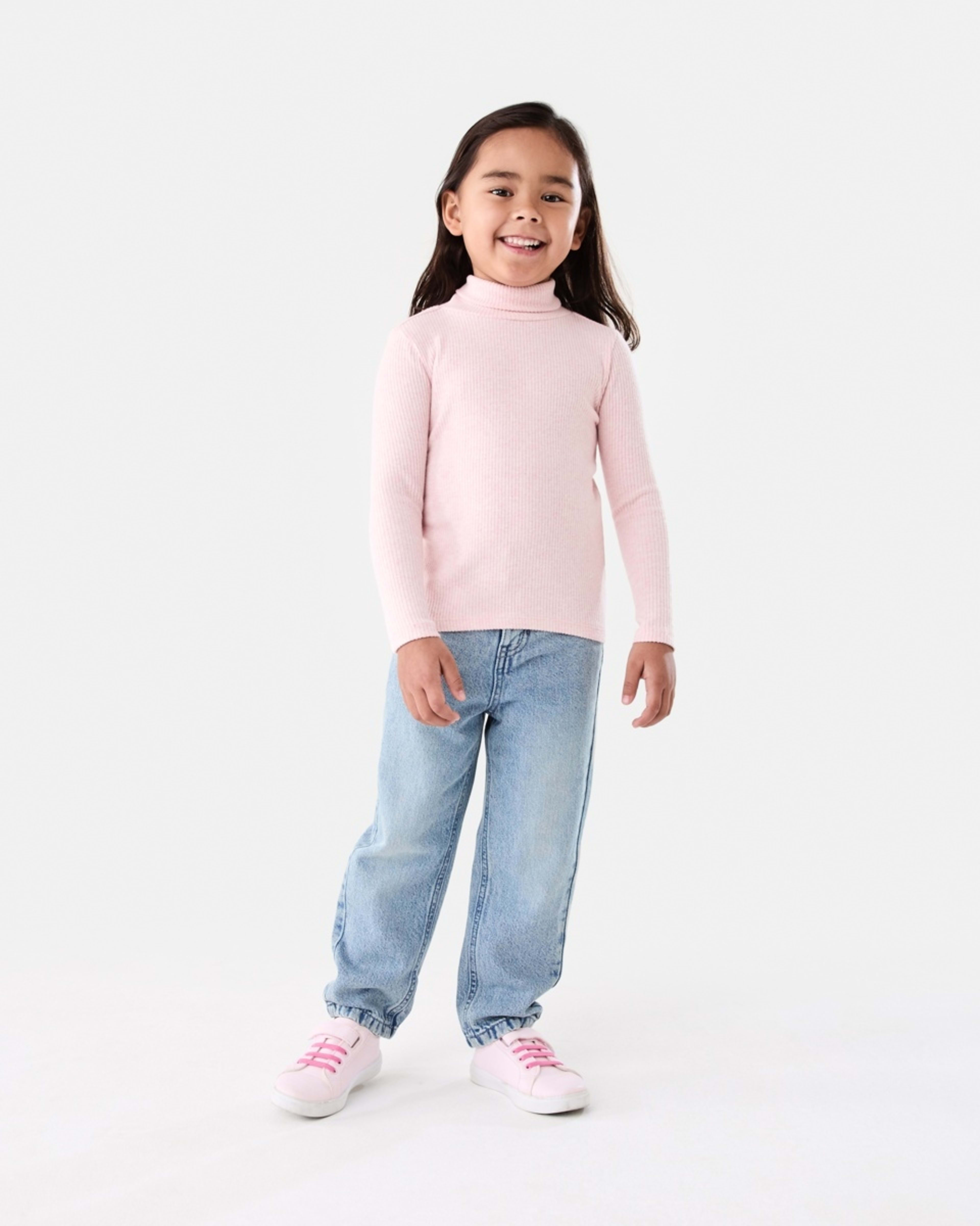 5 Long Sleeve Skivvy Top Pink Marle, 5 of 6