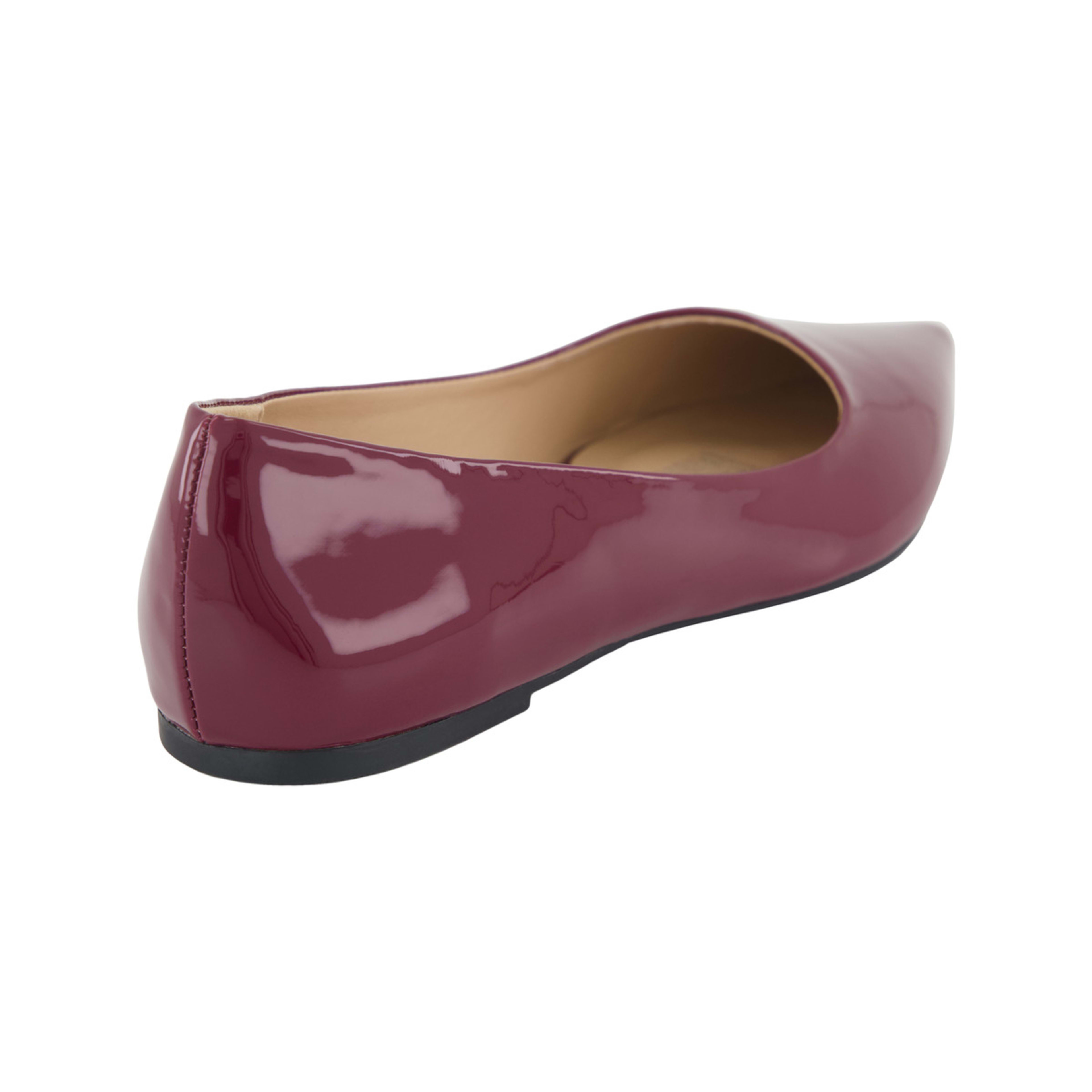 4 Pointed Toe Flats Cranberry, 4 of 5