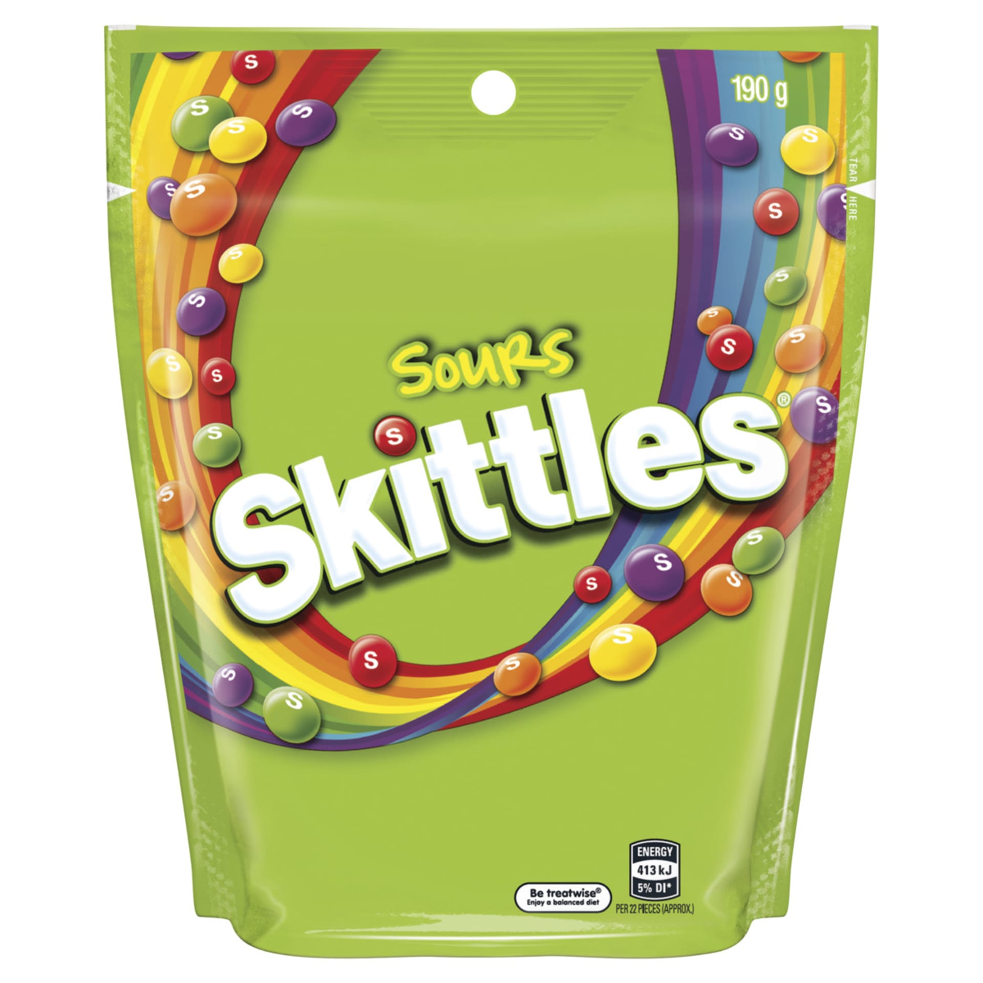 Skittles Sours Bag 190g - Kmart