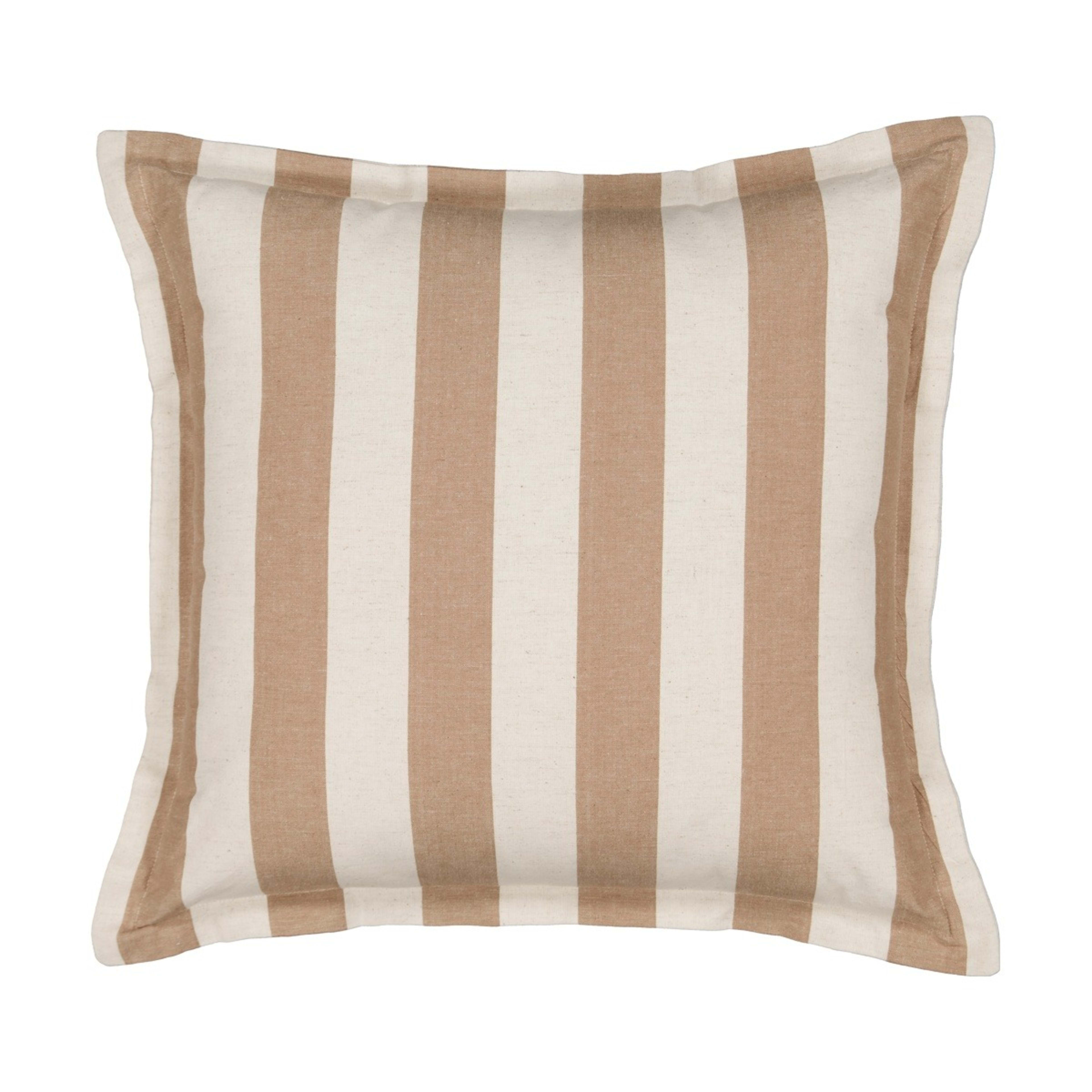 1 50cm Stripe Cushion - Tan, 1 of 6