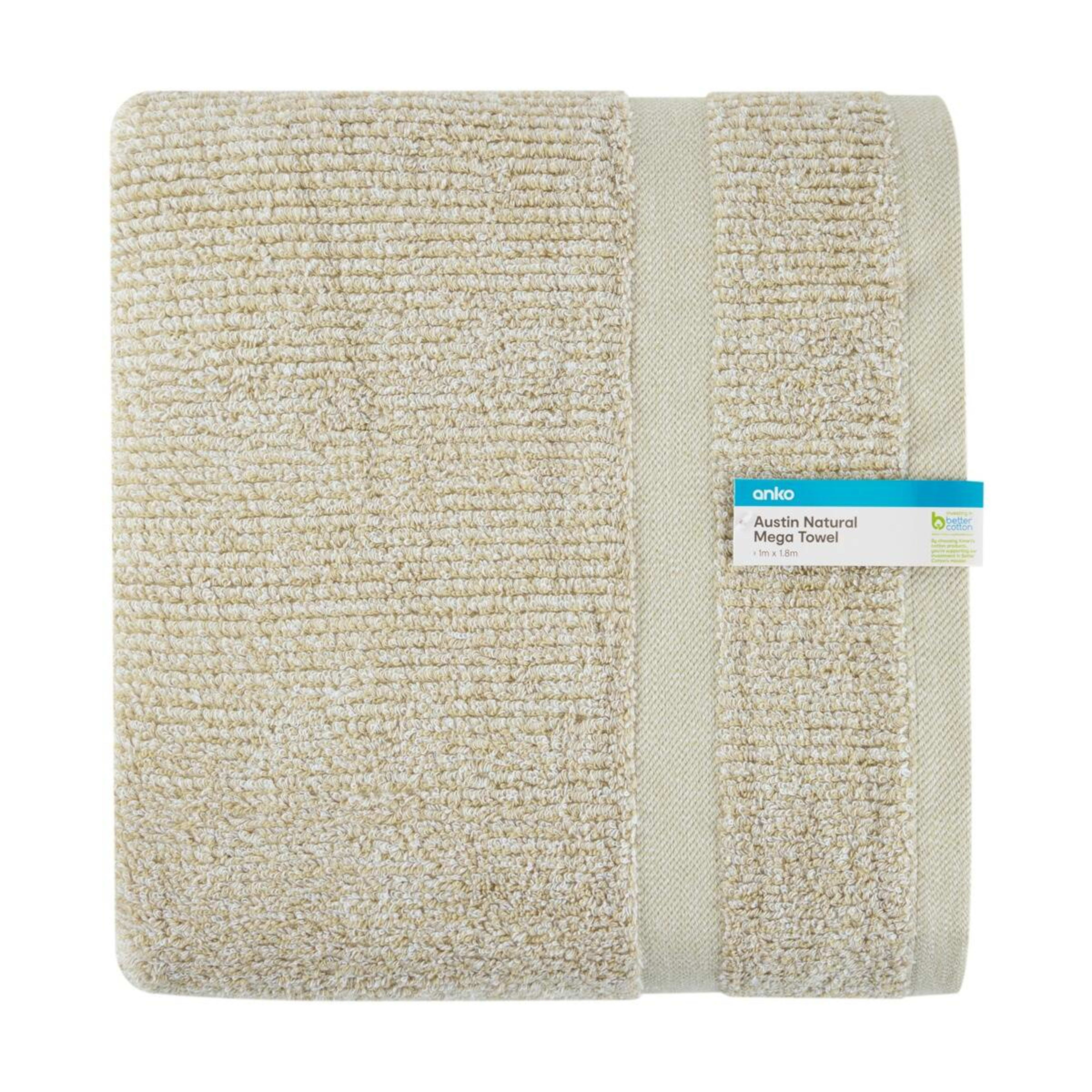 5 Cotton Austin Mega Towel - Natural, 5 of 6