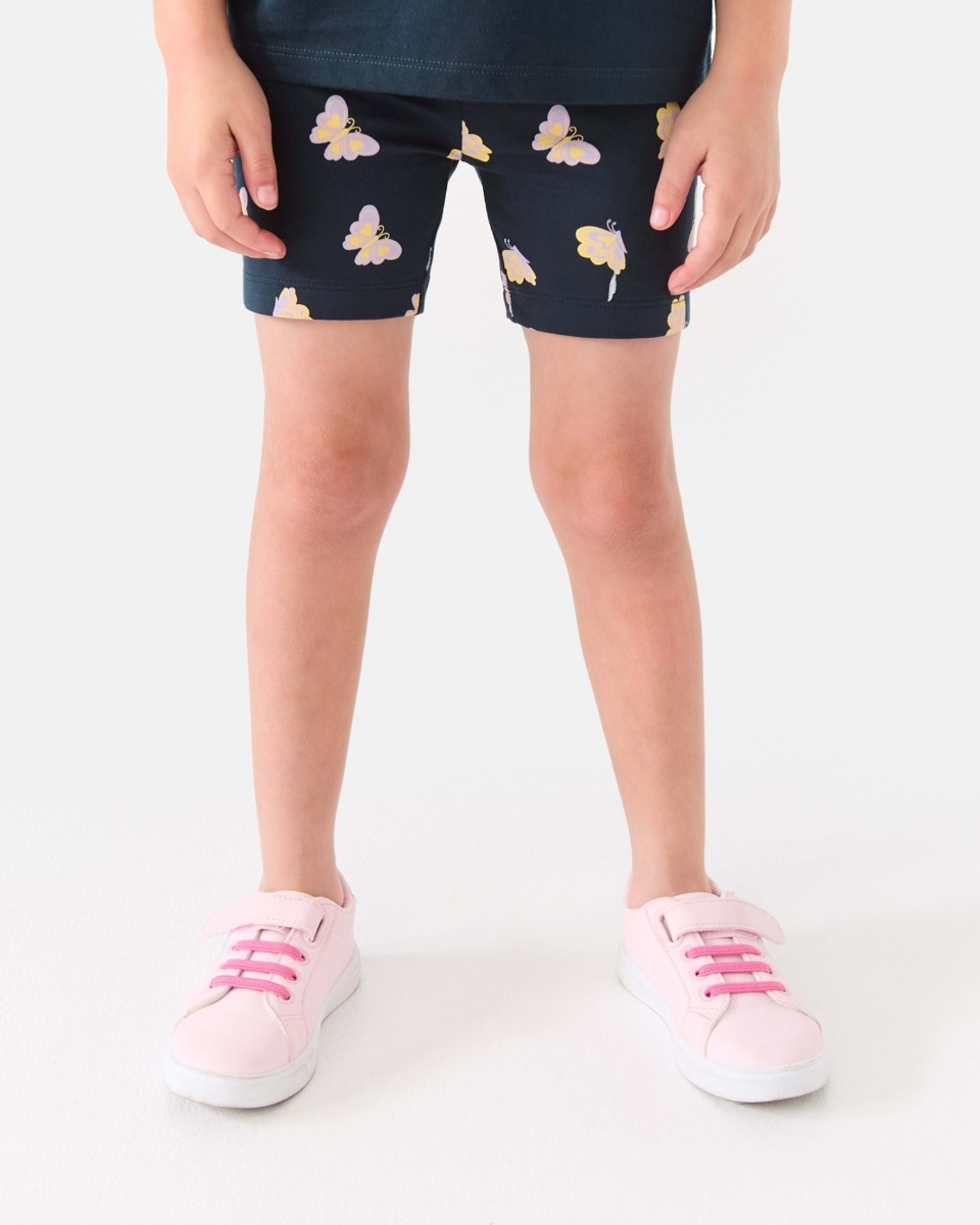 1 Printed Bike Shorts P Yl Bfly, 1 of 8
