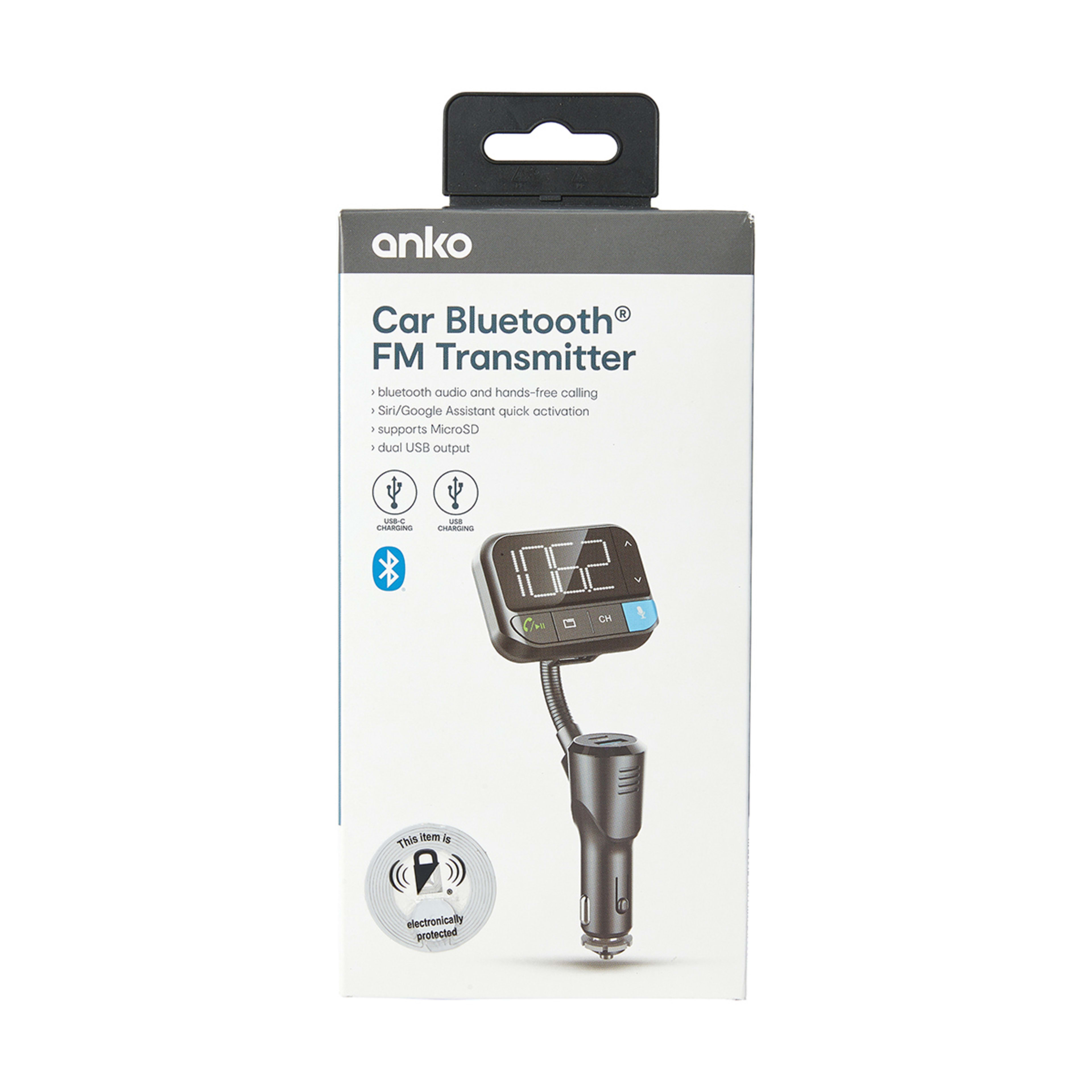 Car Bluetooth FM Transmitter with USB Kmart