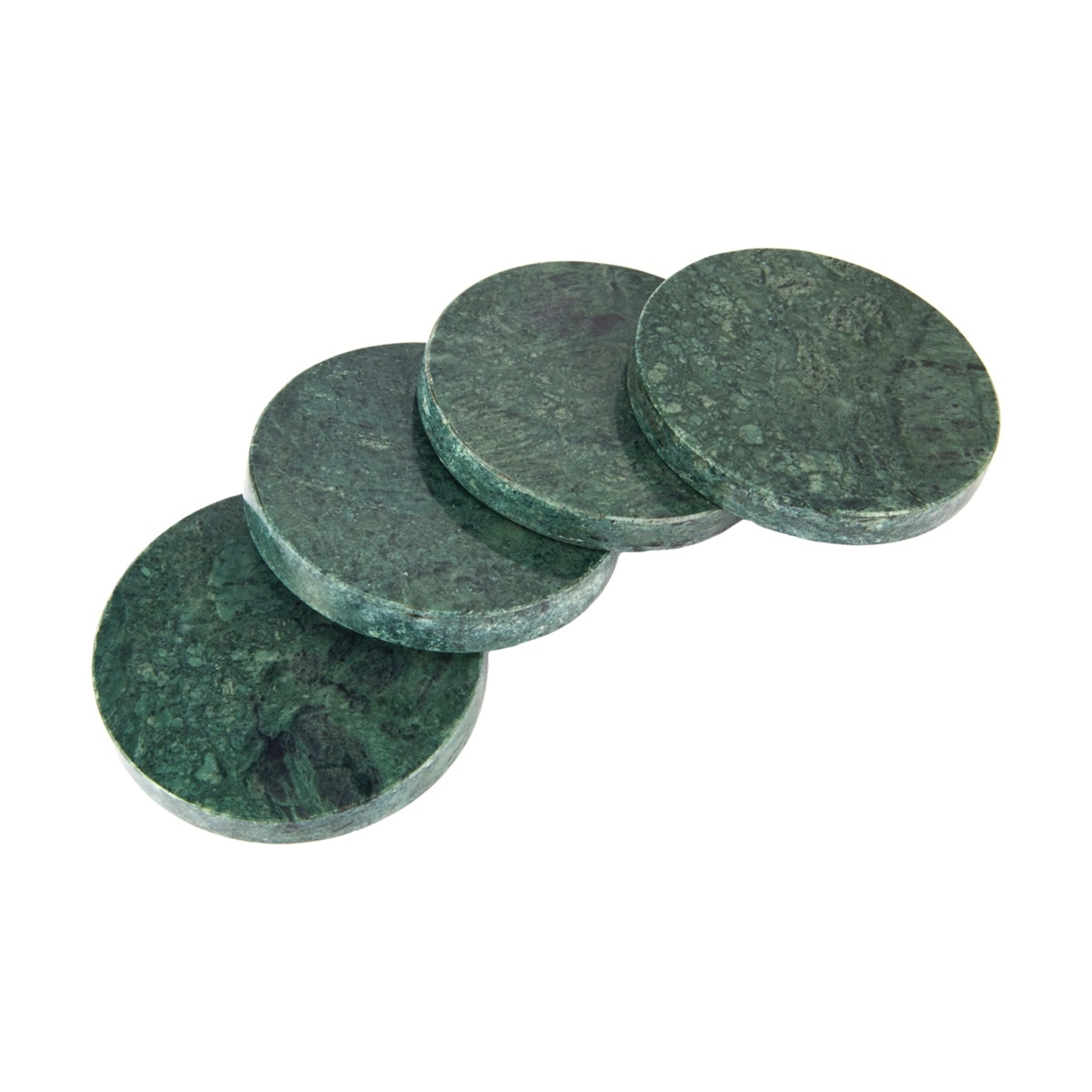 1 4 Green Marble Coasters, 1 of 4