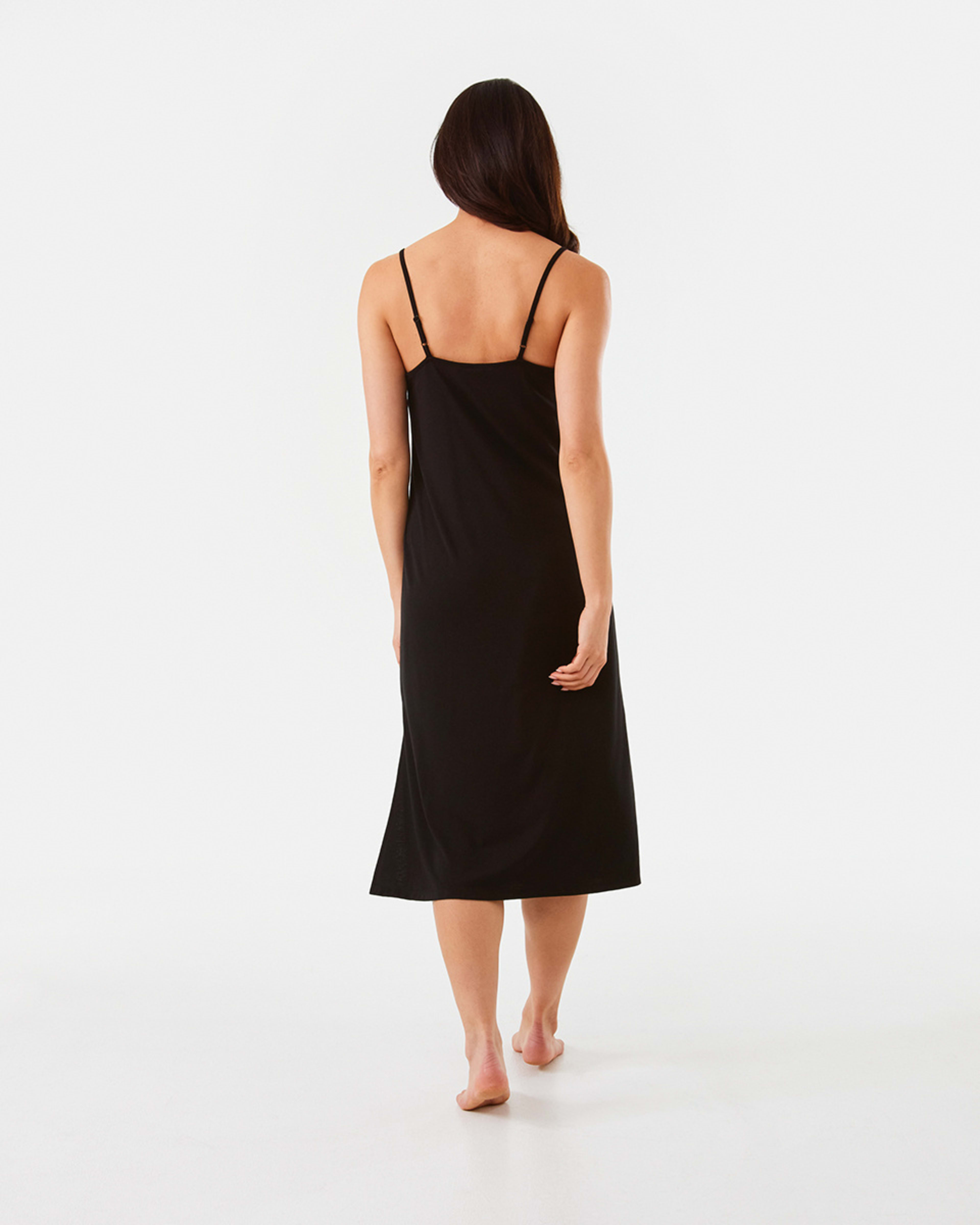 3 Comfort Cami Nightie Black, 3 of 6