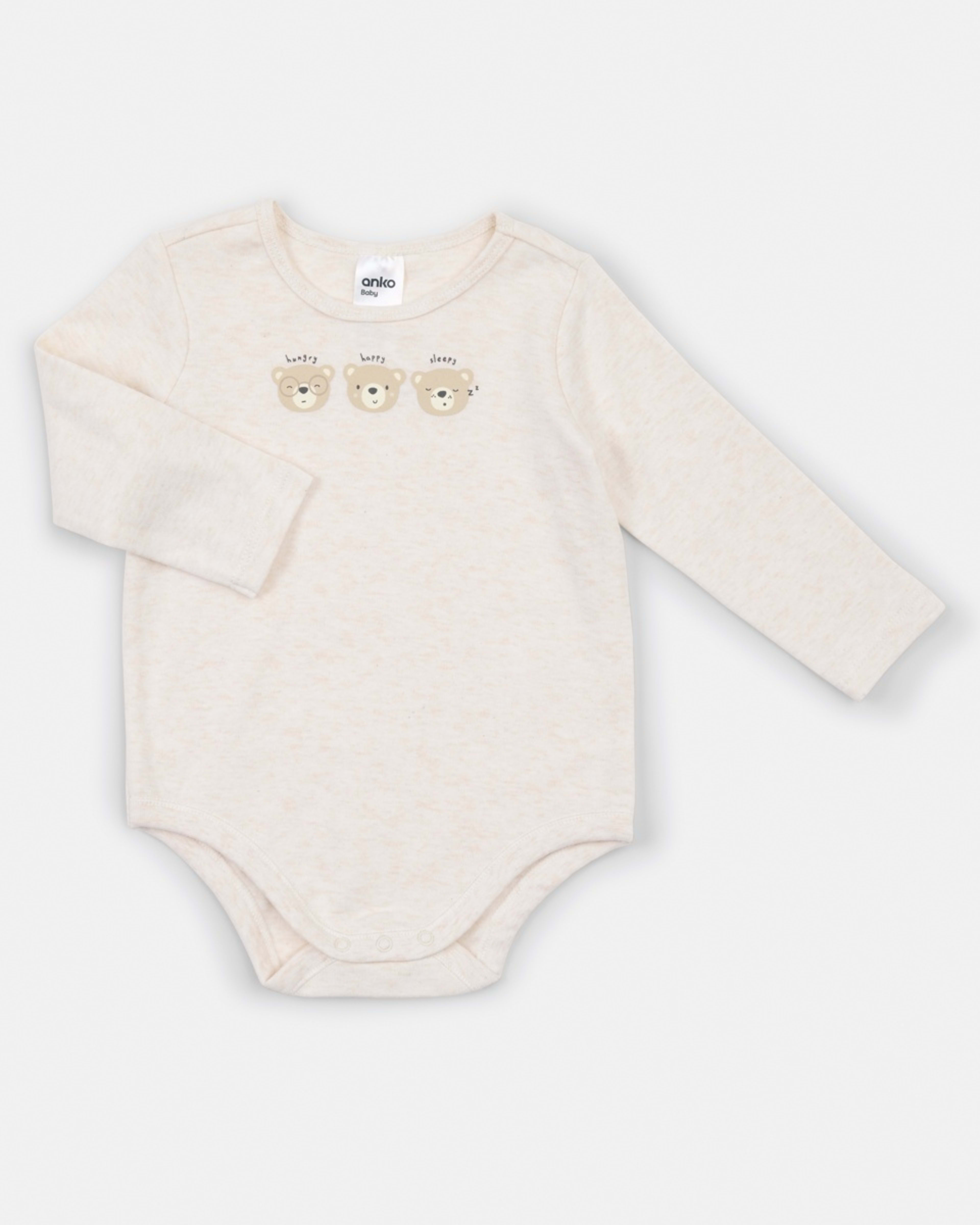 1 Long Sleeve Print Bodysuit Bge 3bears, 1 of 4