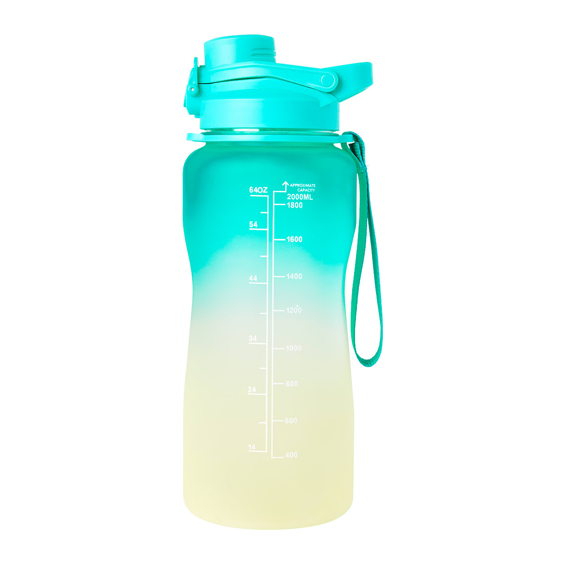 2.1L Teal Ombre Daily Intake Flip Lid Drink Bottle Kmart