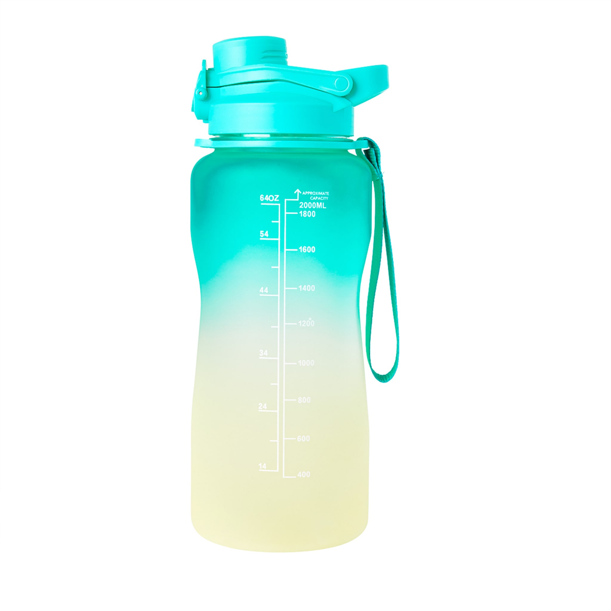 2.1L Teal Ombre Daily Intake Flip Lid Drink Bottle Kmart