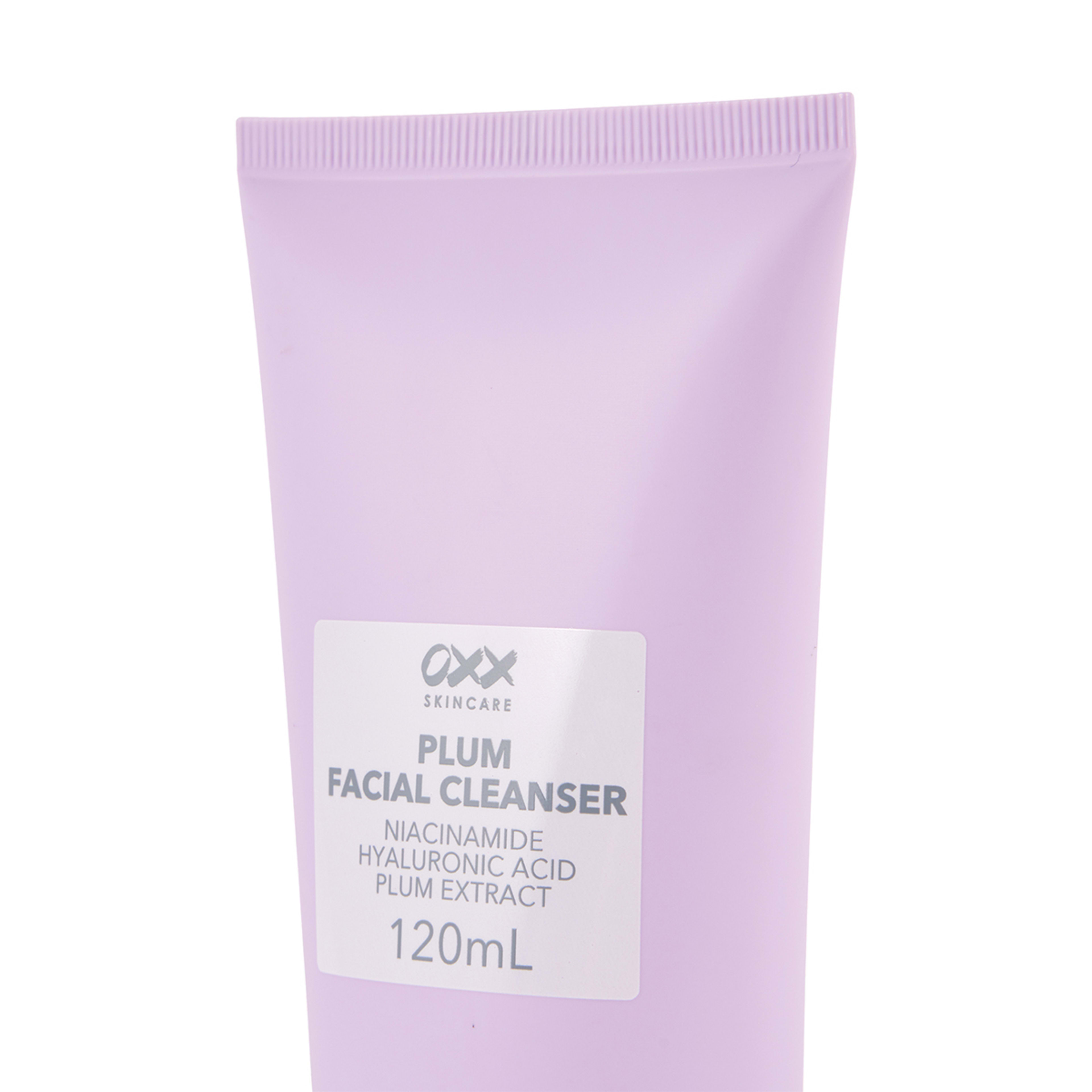 OXX Skincare Plum Facial Cleanser 120ml Niacinamide, Hyaluronic Acid
