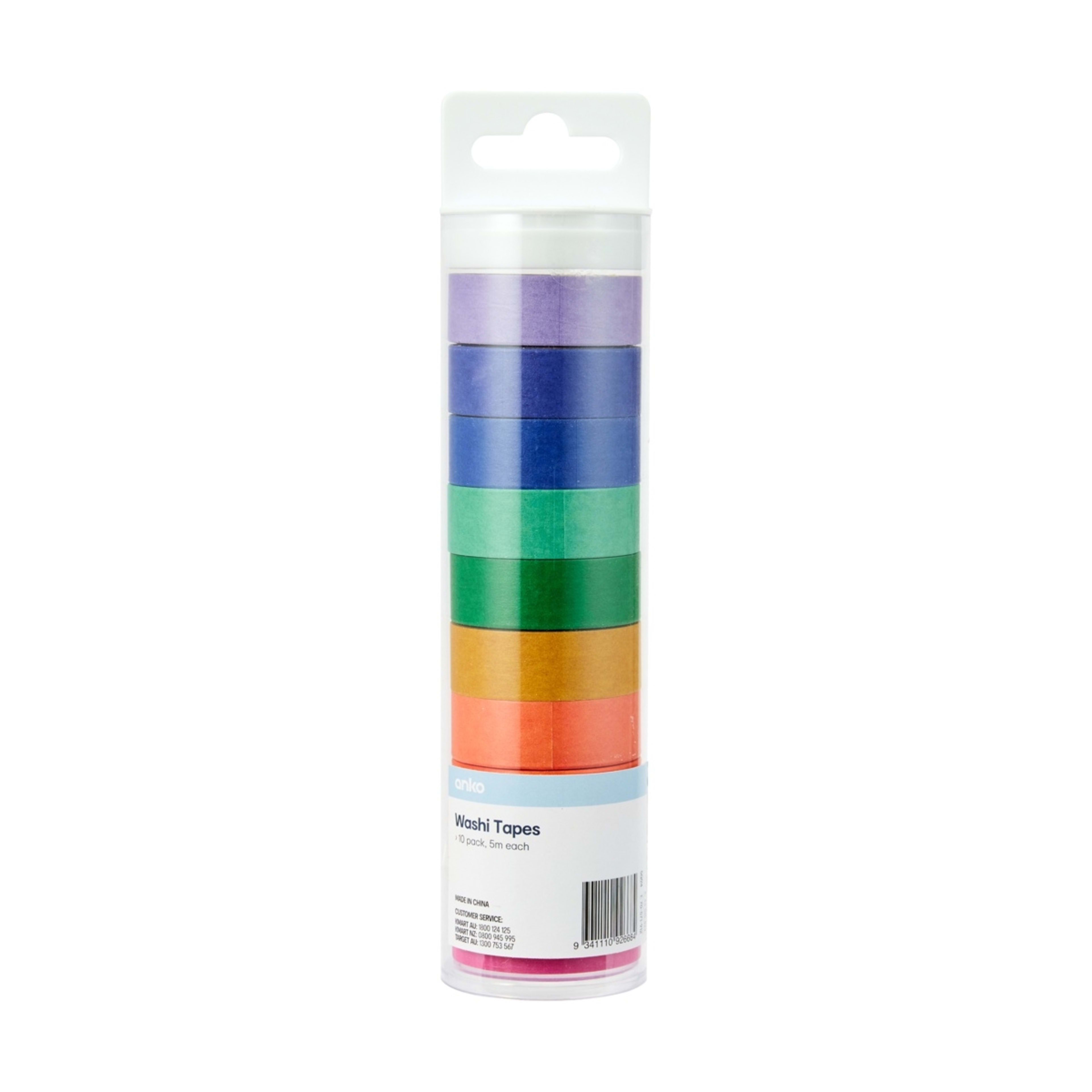 1 10 Pack Washi Tapes - Brights, 1 of 3