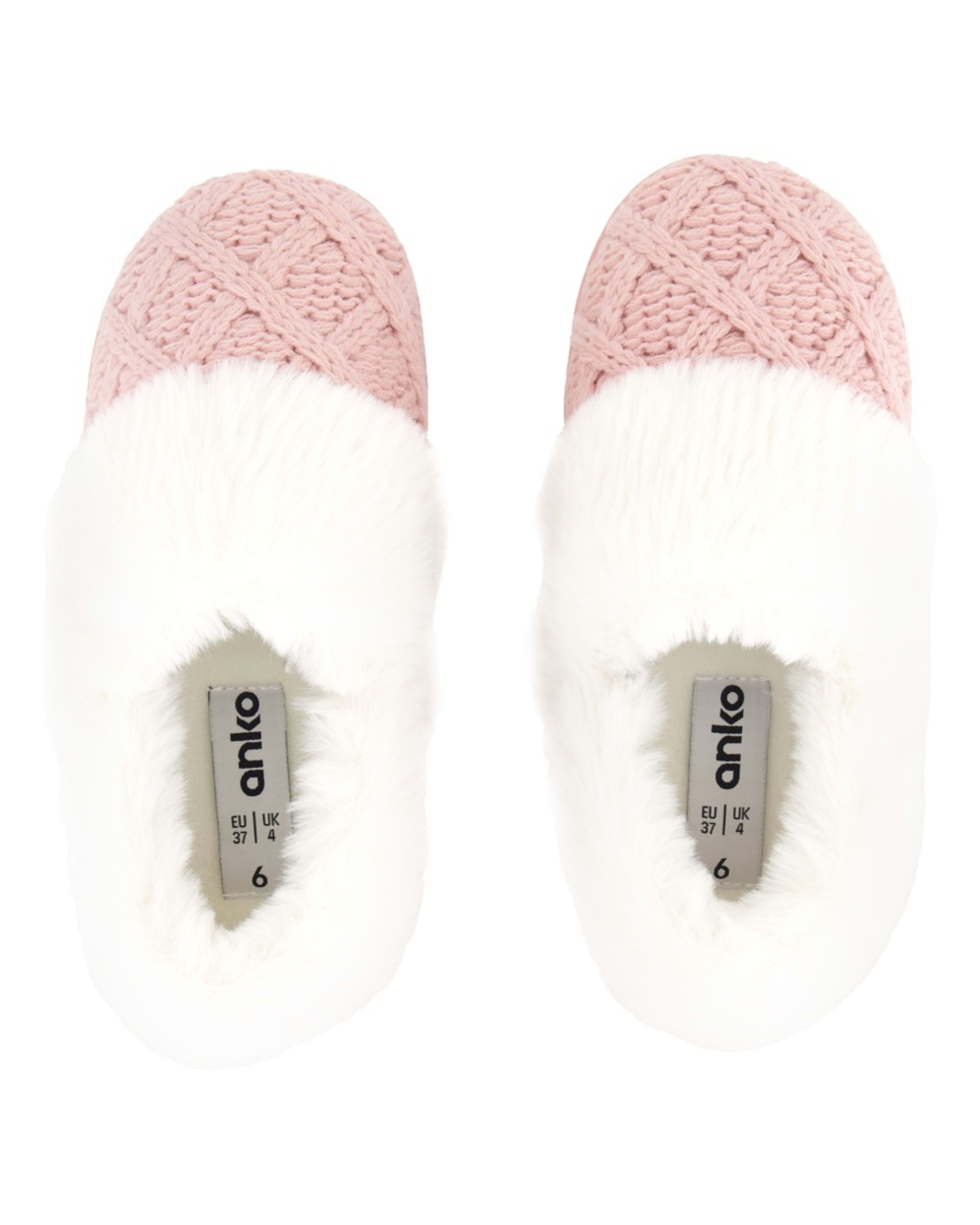 2 Elevated Midi Faux Fur Slippers Silvr Pink, 2 of 3