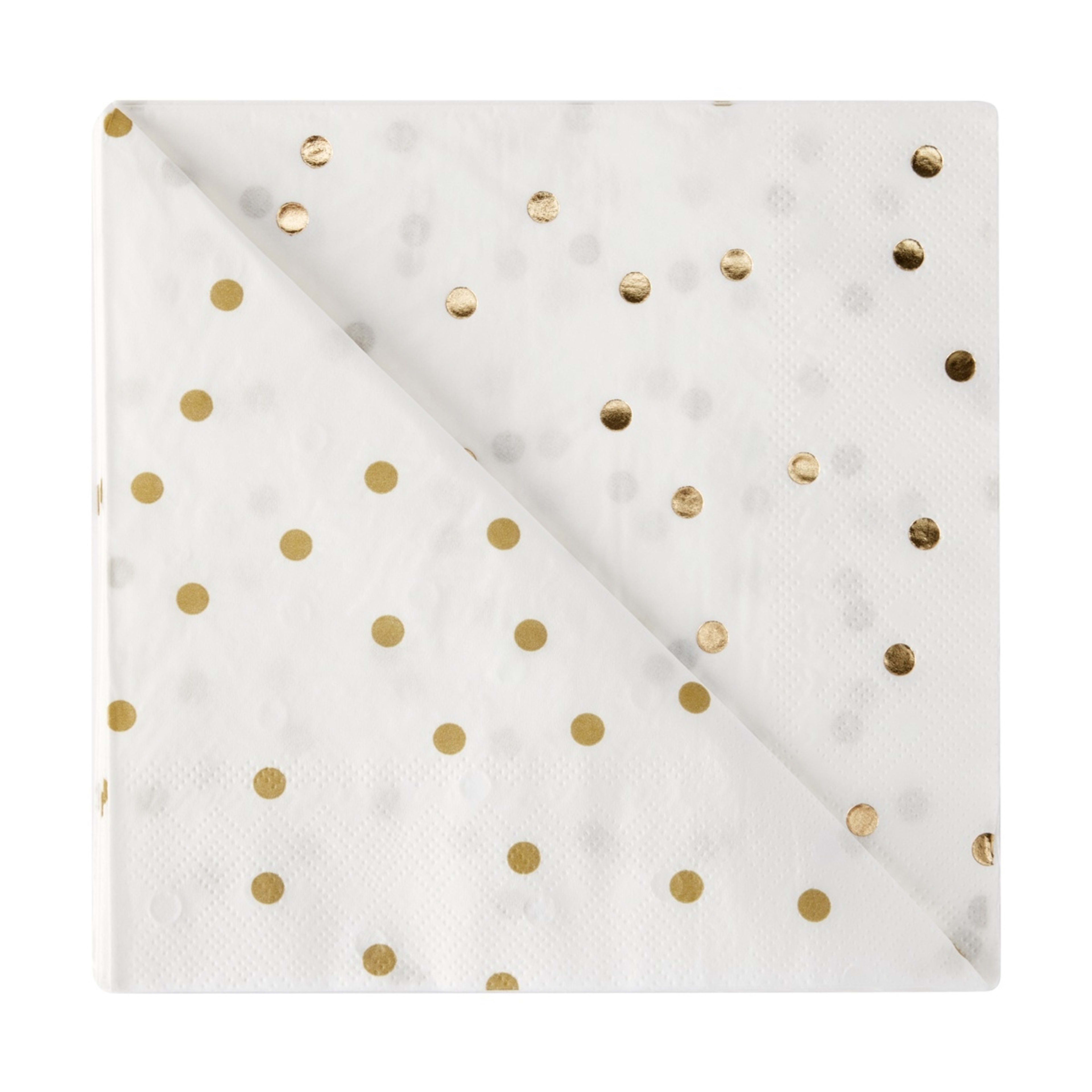 3 20 Pack Gold Print Polka Dot Napkins, 3 of 5